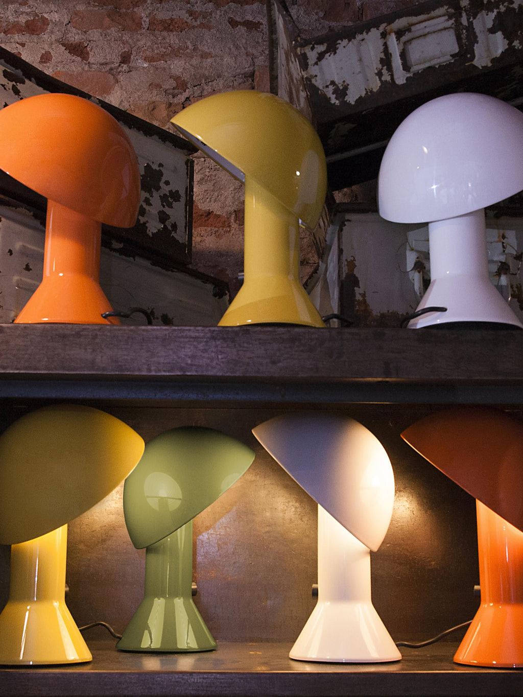 Petite lampe à poser avec abat-jour réglable Rikard - Ambré, transparent