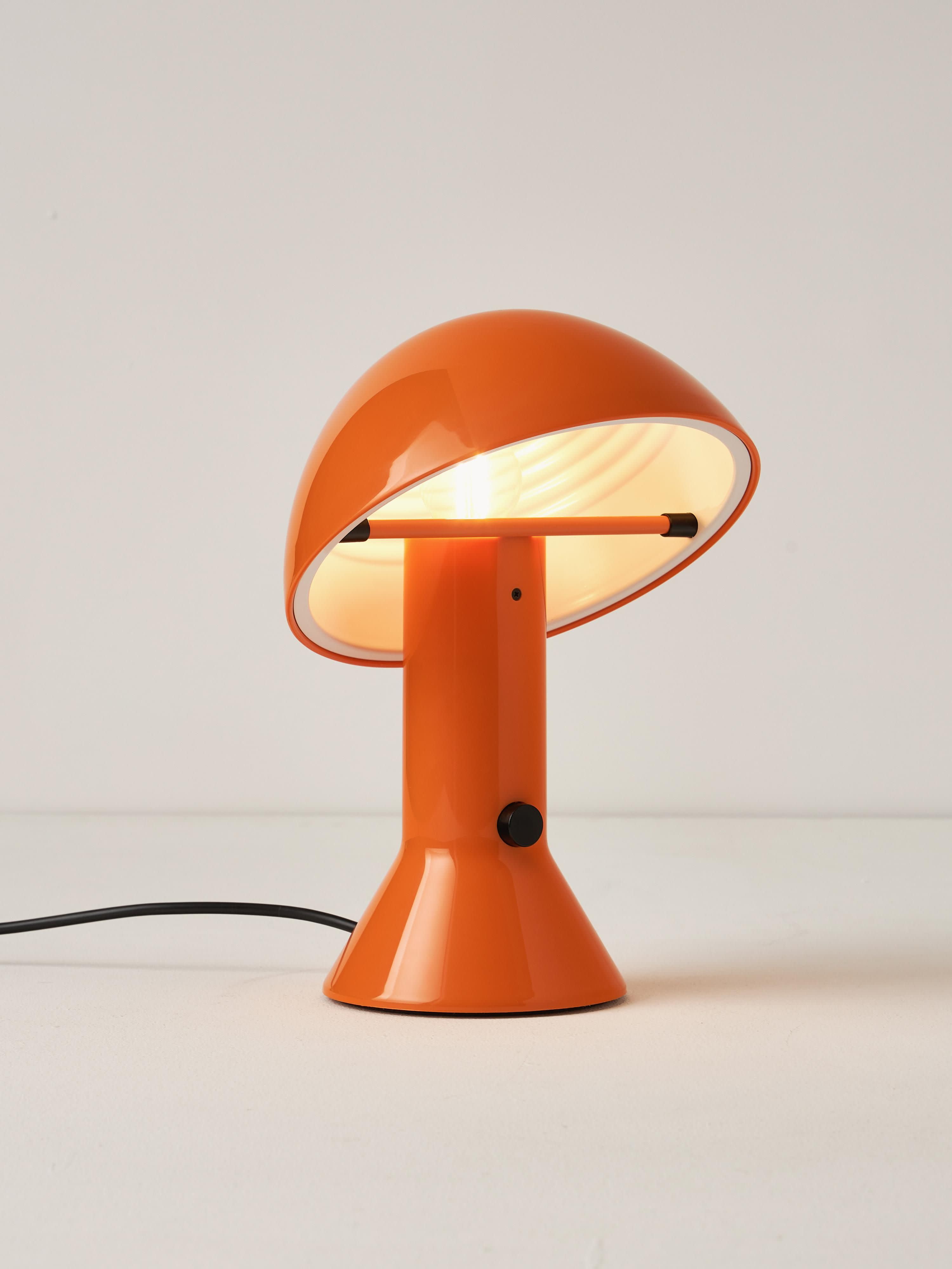 Petite lampe à poser avec abat-jour réglable Rikard - Ambré, transparent