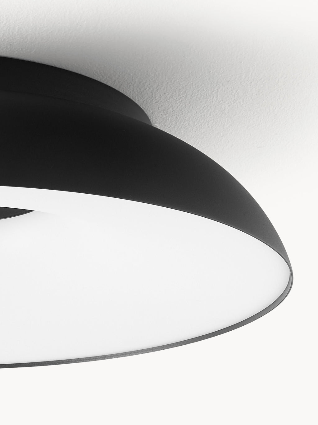 Grand plafonnier LED intensité lumineuse variable Roland - Noir