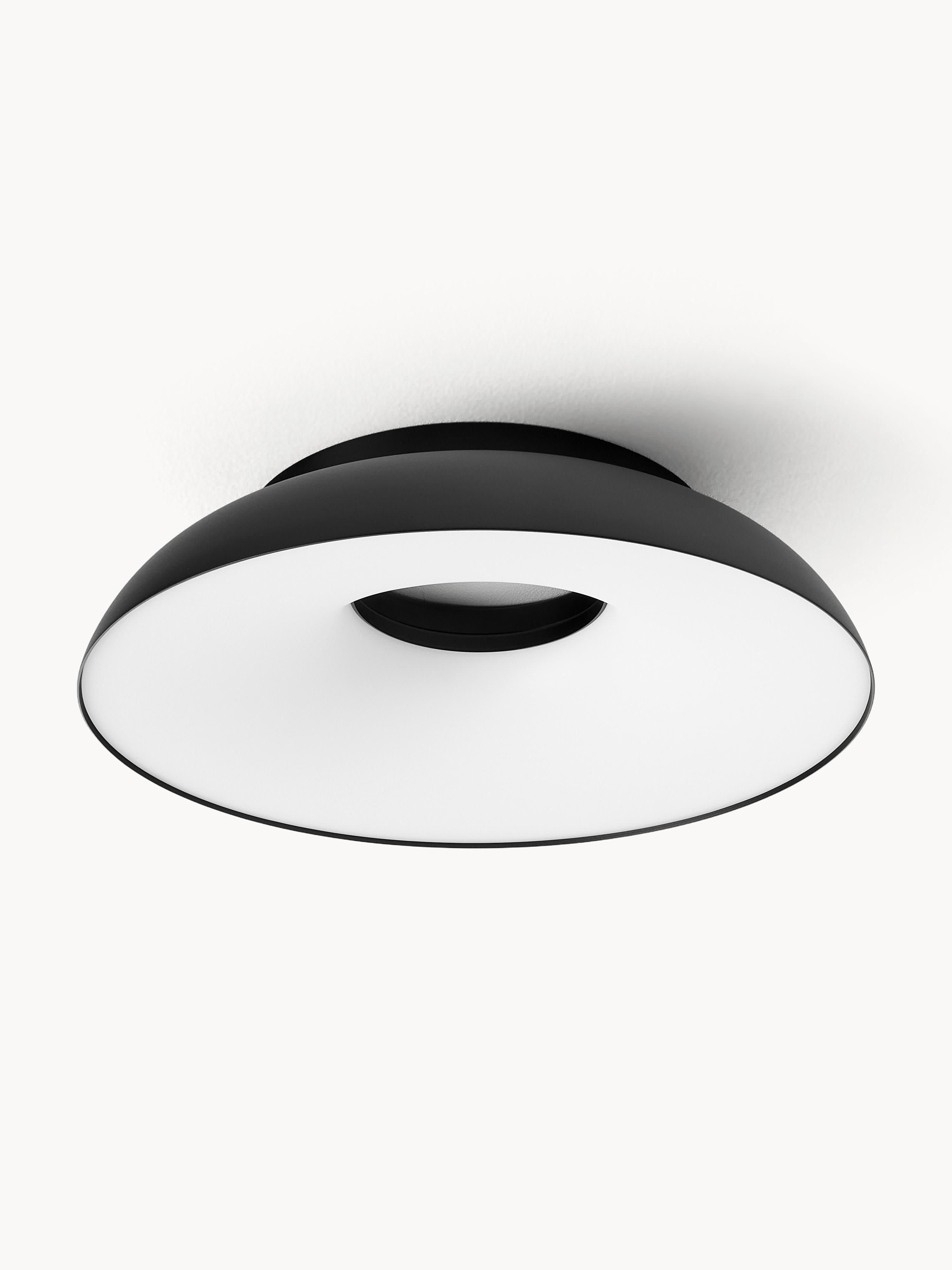 Grand plafonnier LED intensité lumineuse variable Roland - Noir