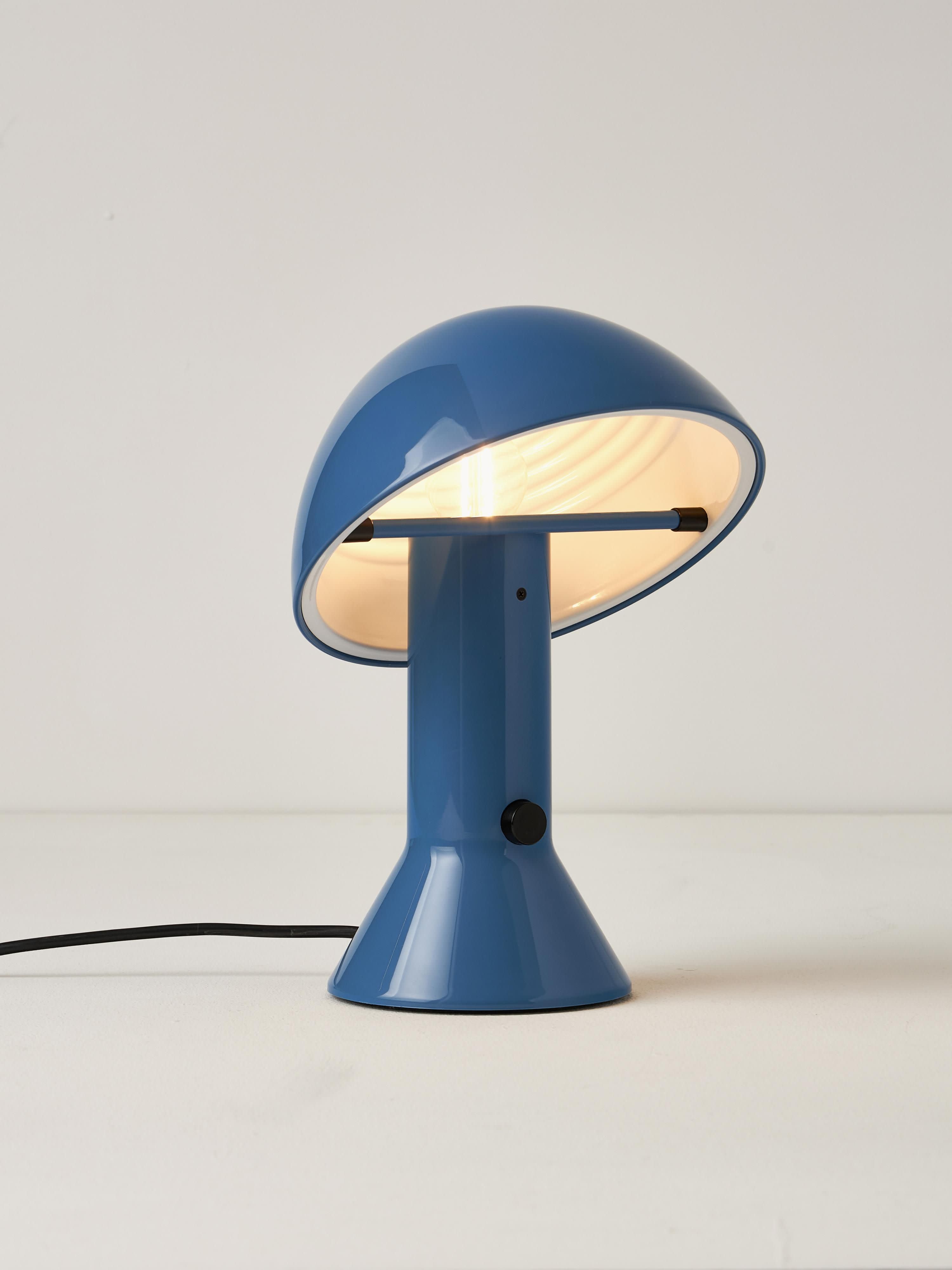 Petite lampe à poser avec abat-jour réglable Rikard - Bleu
