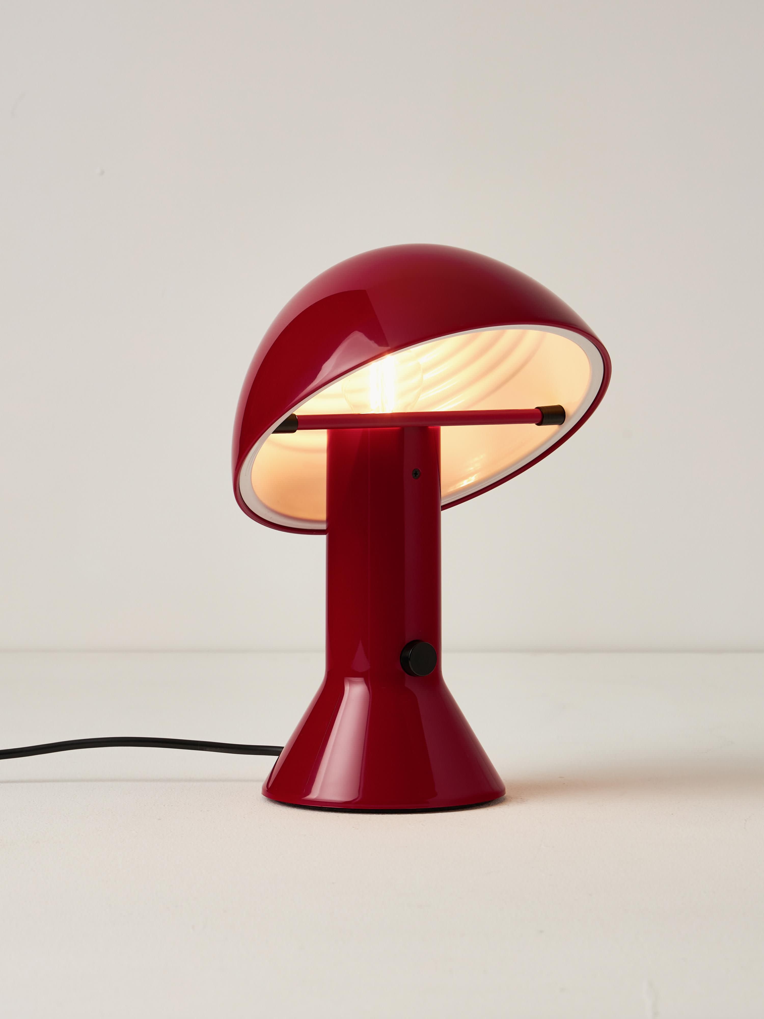 Petite lampe à poser avec abat-jour réglable Rikard - Rouge