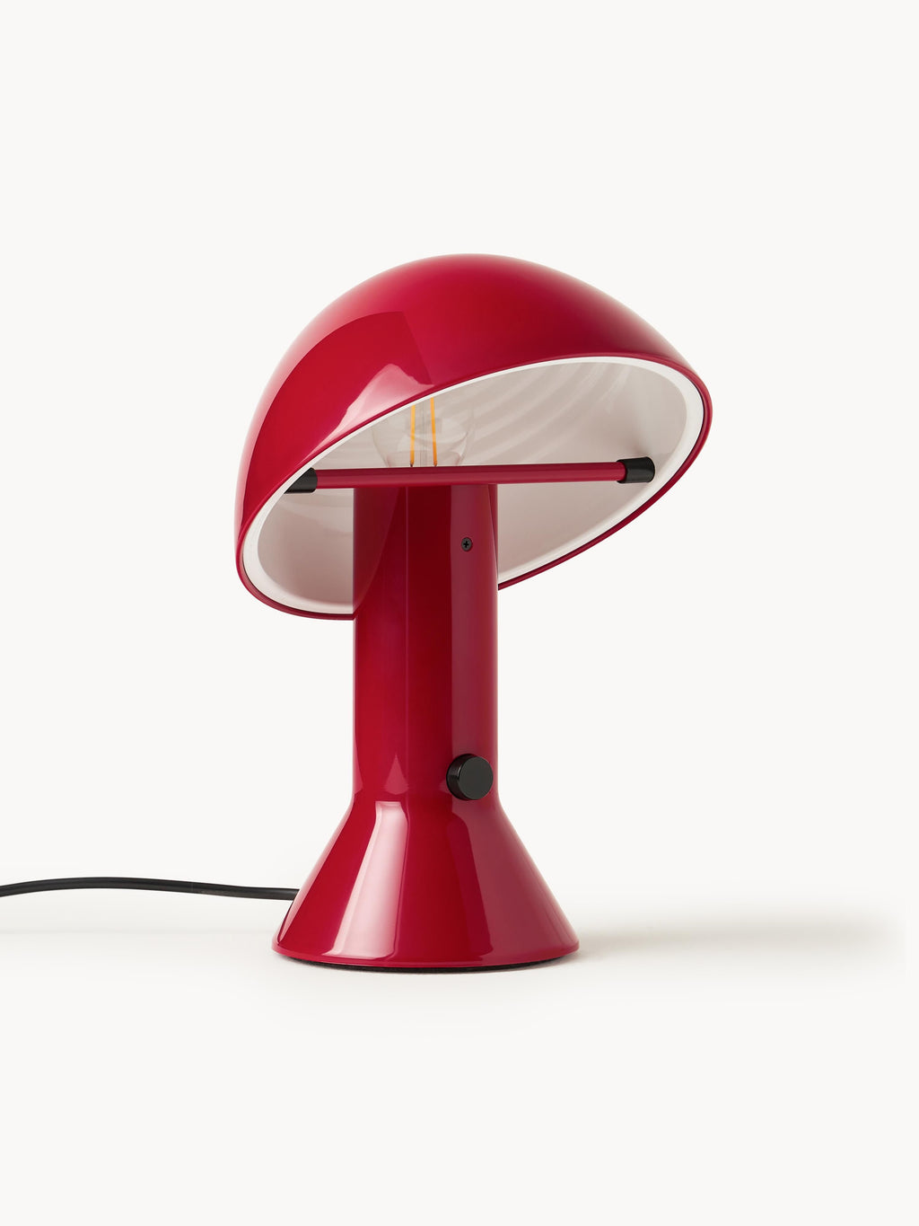 Petite lampe à poser avec abat-jour réglable Rikard - Rouge