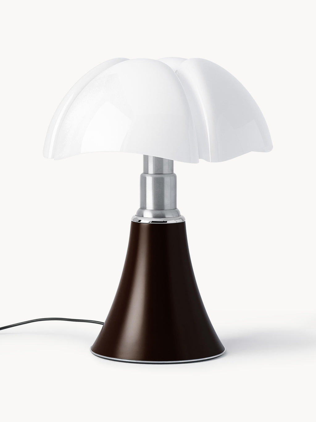 Grande lampe à poser LED à intensité variable Luca, hauteur ajustable - Brun foncé, mat