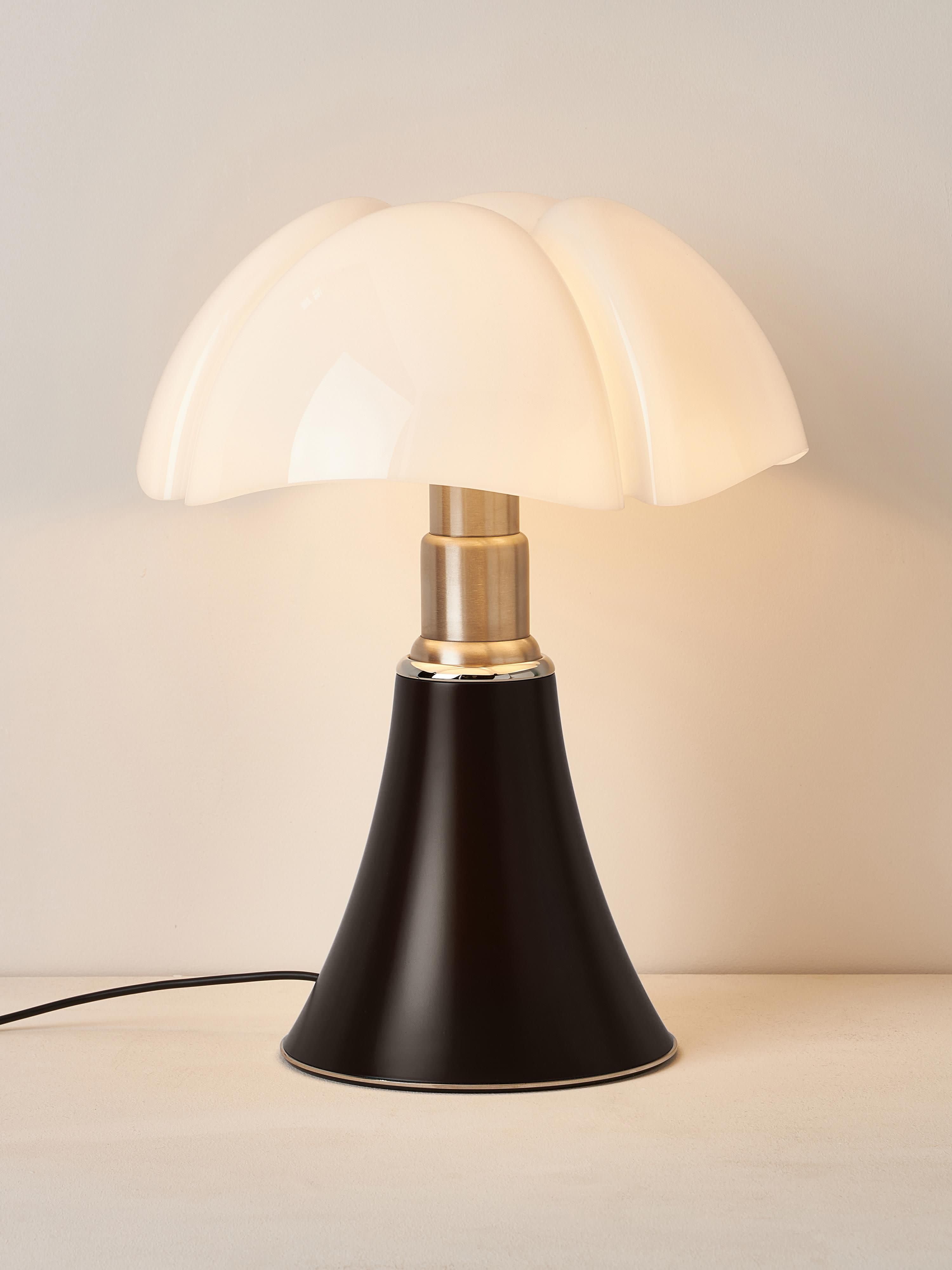 Grande lampe à poser LED à intensité variable Luca, hauteur ajustable - Brun foncé, mat