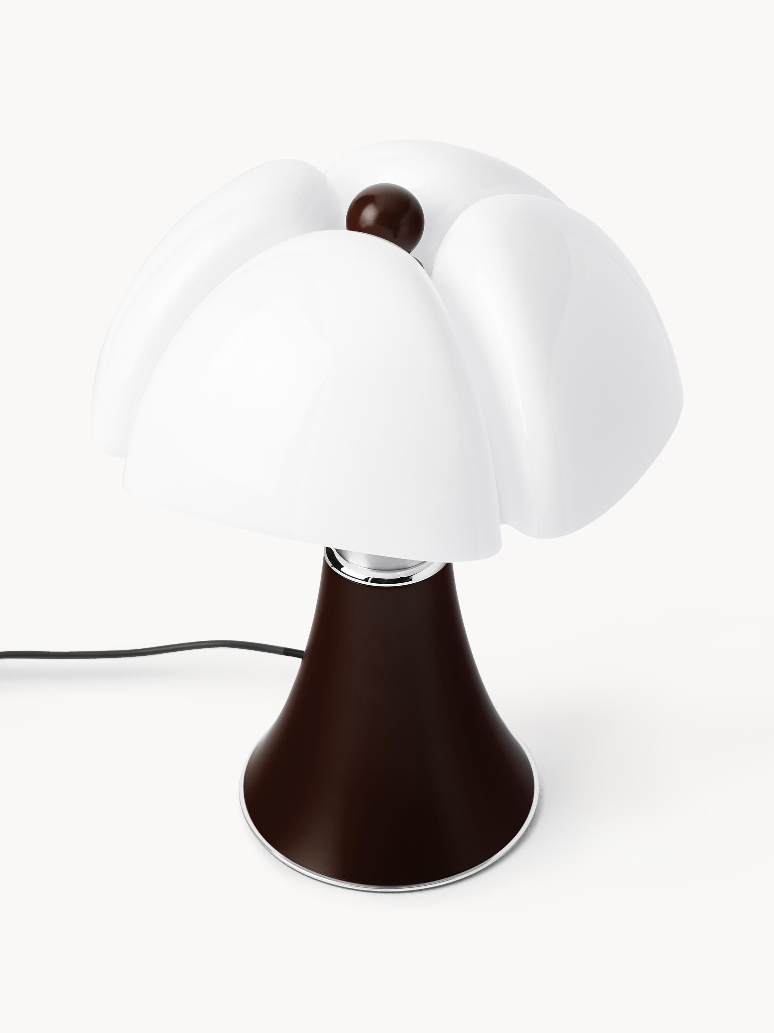 Grande lampe à poser LED à intensité variable Luca, hauteur ajustable - Brun foncé, mat
