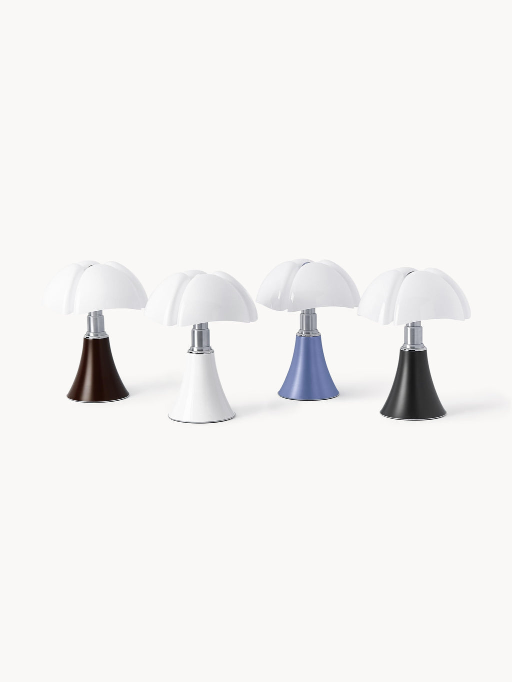 Grande lampe à poser LED à intensité variable Luca, hauteur ajustable - Brun foncé, mat