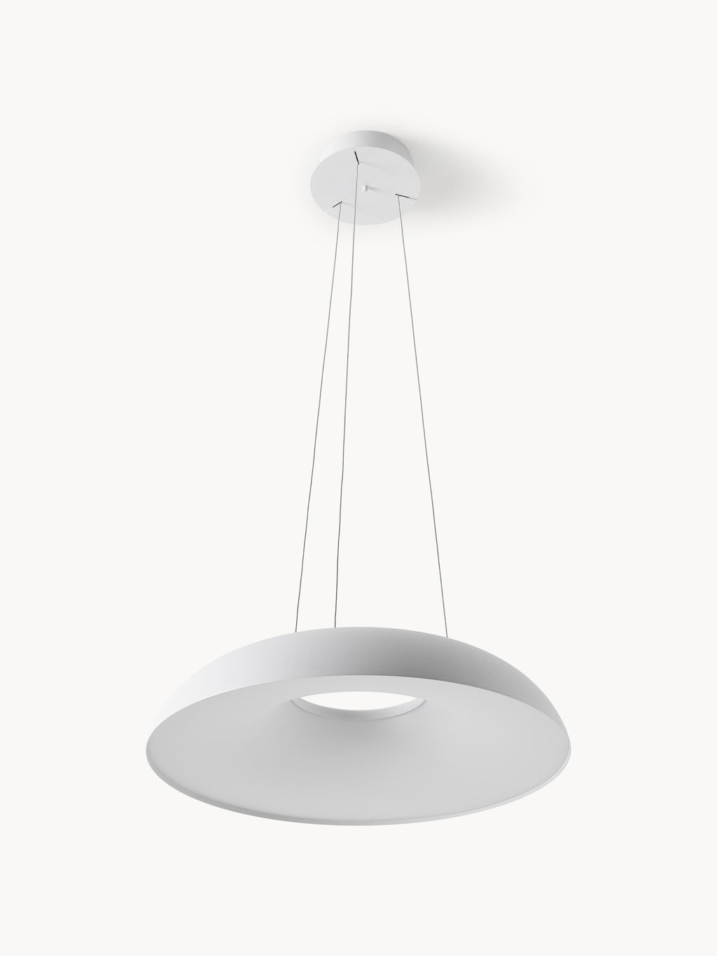 Grande suspension LED Roland, intensité ajustable - Blanc