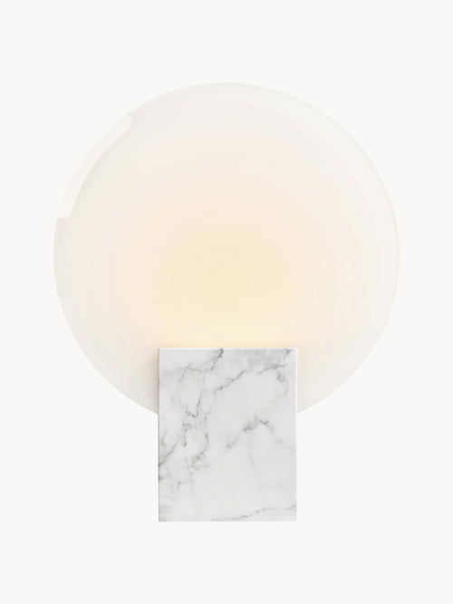 Applique murale LED Ulrik, intensité ajustable - Blanc cassé, look marbre