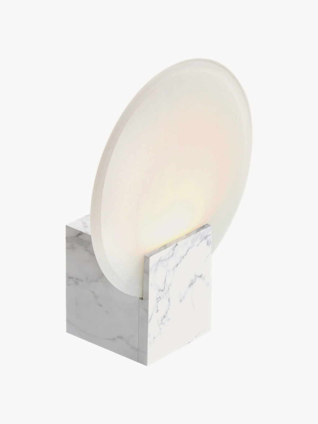 Applique murale LED Ulrik, intensité ajustable - Blanc cassé, look marbre