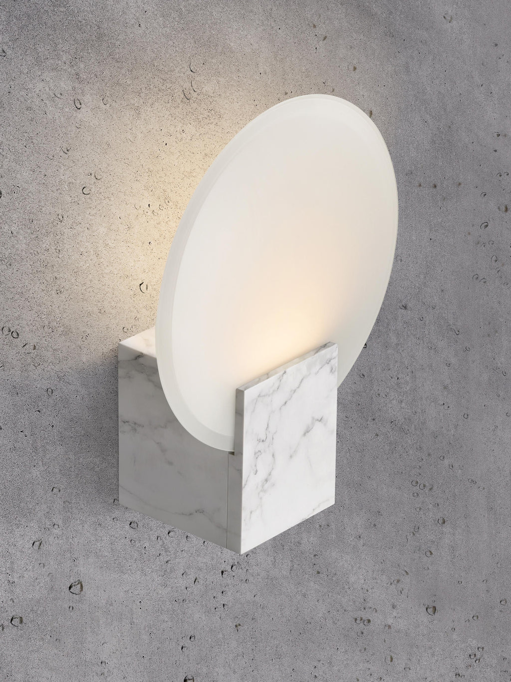 Applique murale LED Ulrik, intensité ajustable - Blanc cassé, look marbre