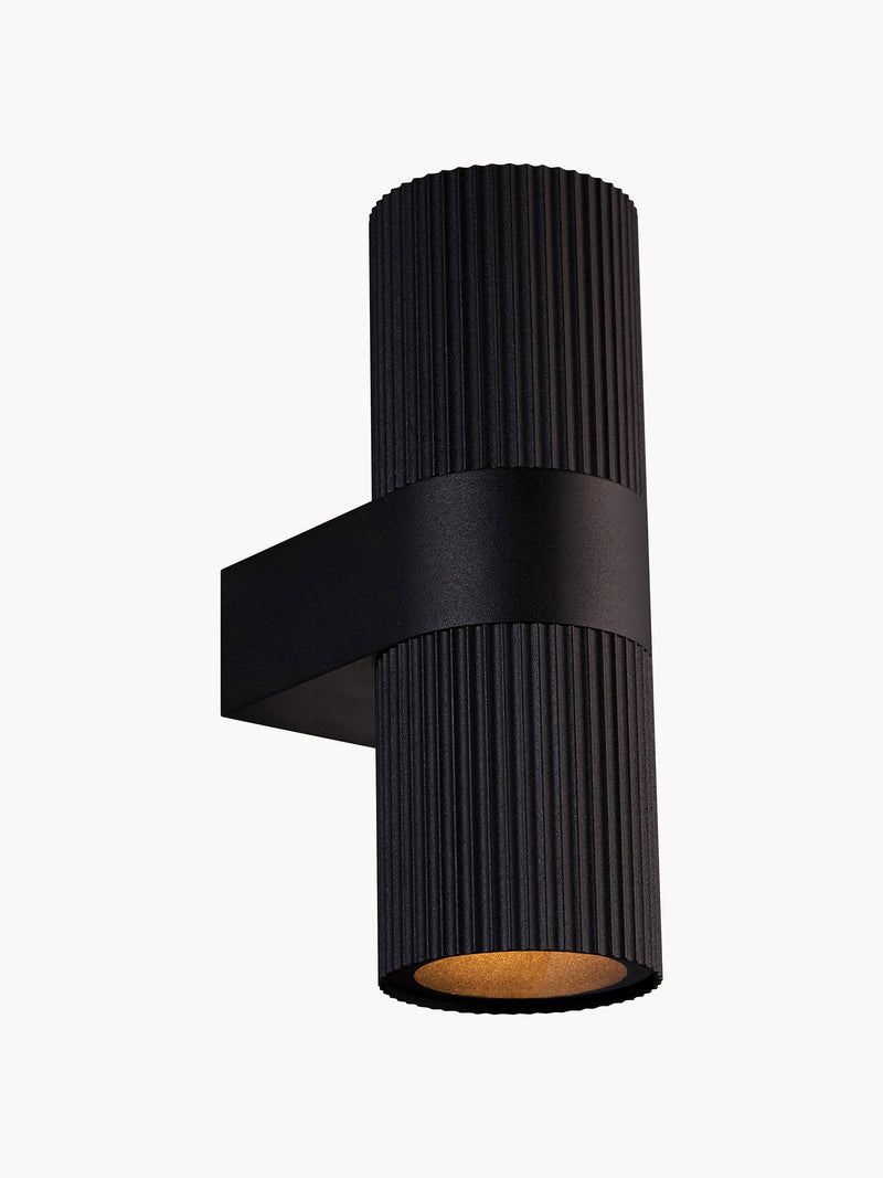 Applique murale d'extérieur Novar - Corps de lampe, extérieur : noir
Intérieur : doré