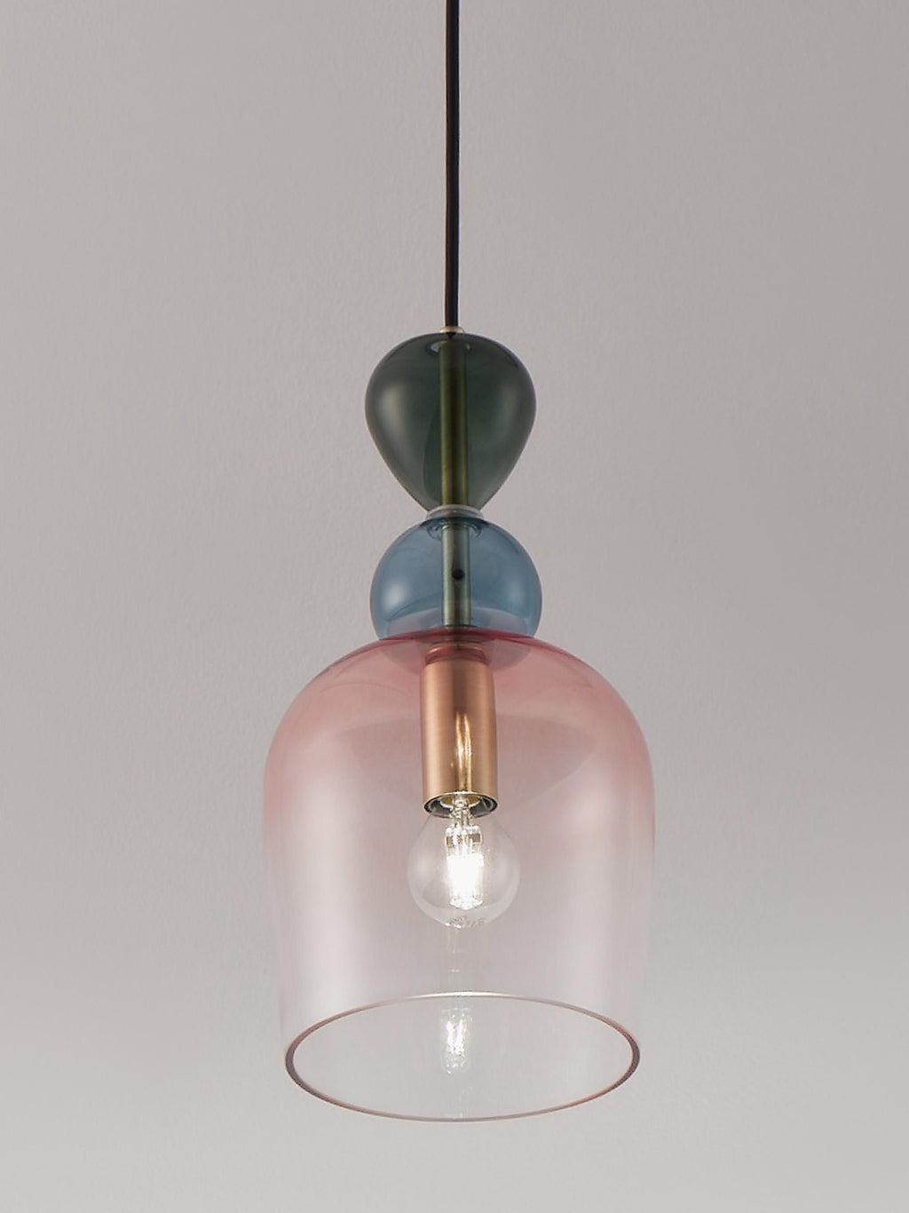 Petite suspension Fenrir - Rose, vert foncé, bleu