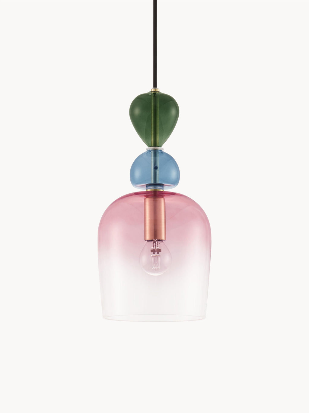 Petite suspension Fenrir - Rose, vert foncé, bleu
