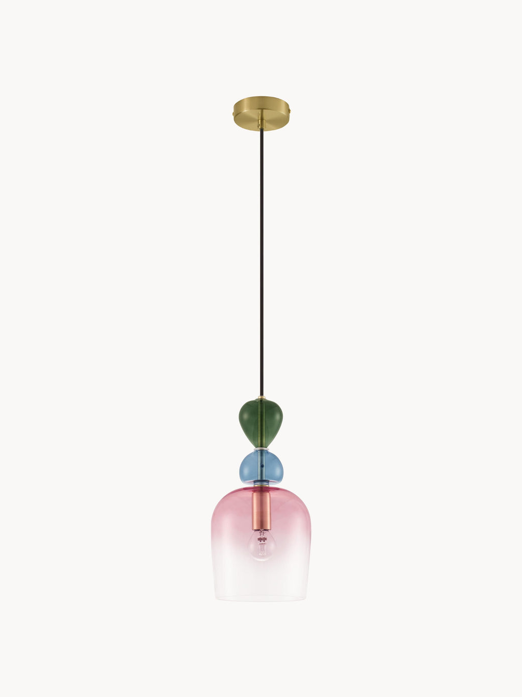Petite suspension Fenrir - Rose, vert foncé, bleu