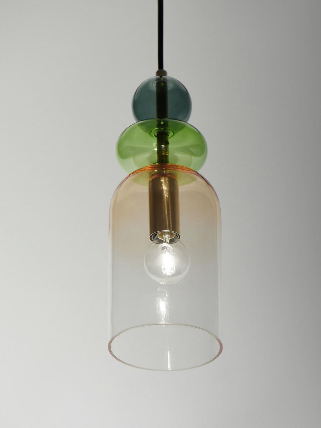 Petite suspension Fenrir - Tons verts, jaune moutarde