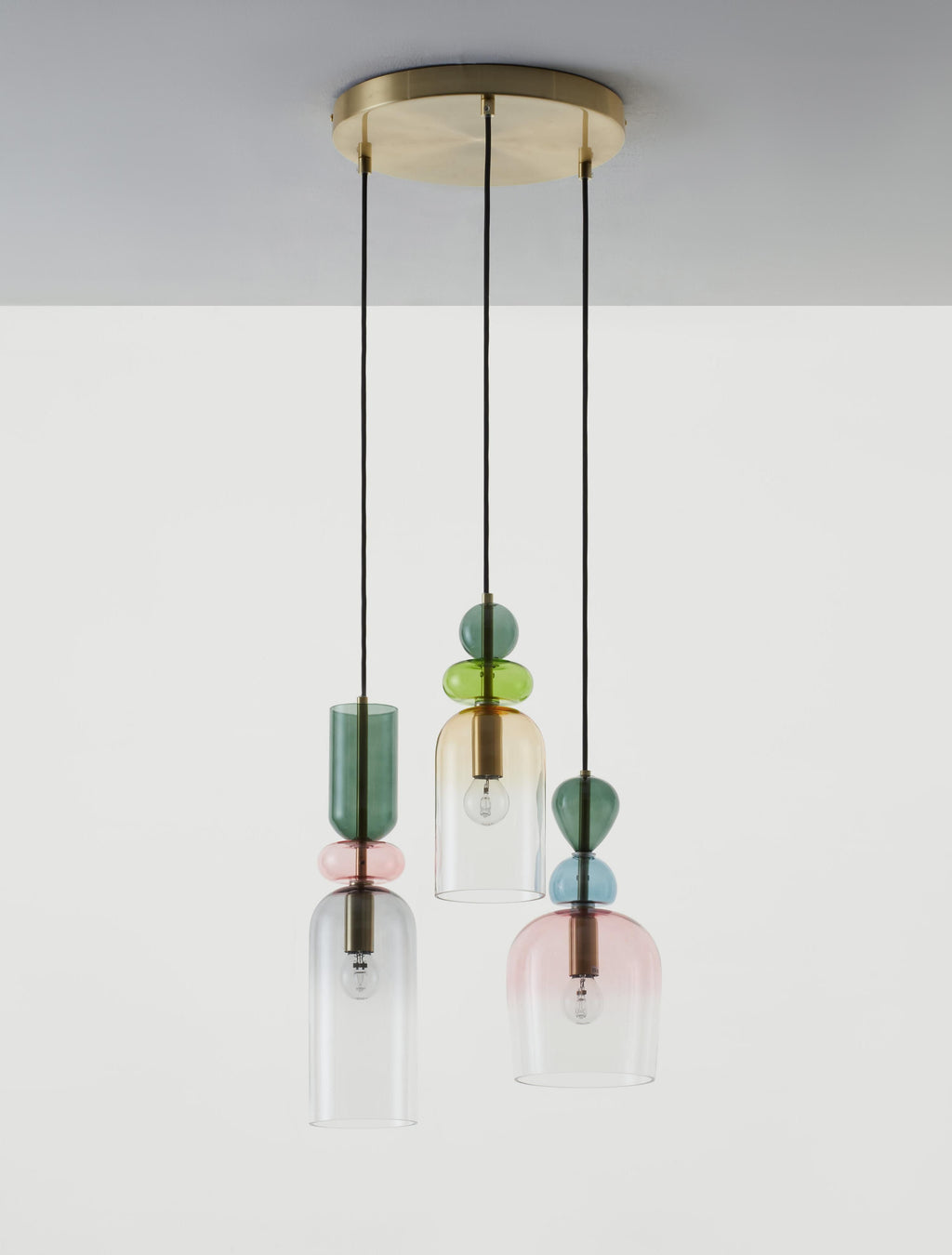 Suspension grappe Fenrir - Doré, multicolore