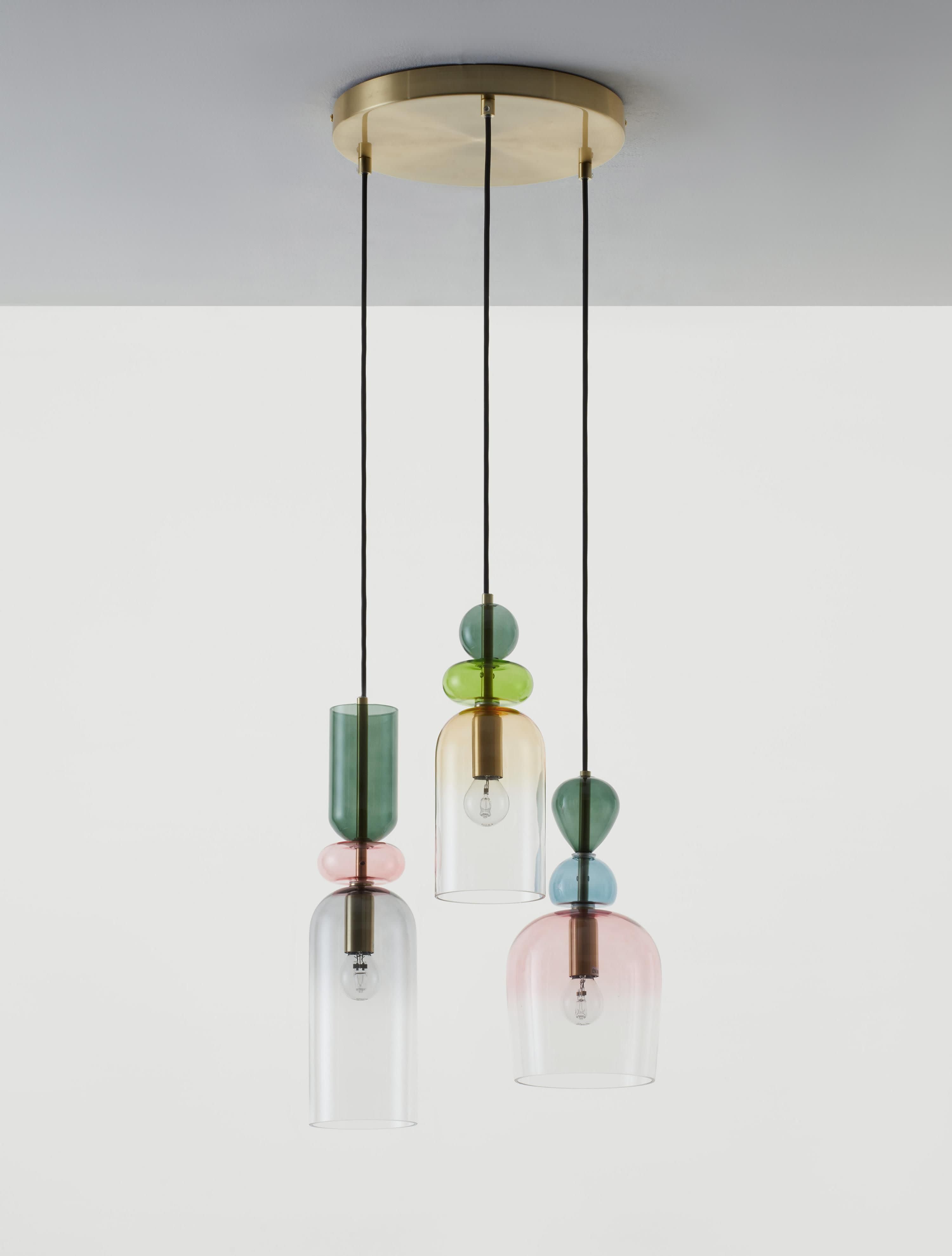Suspension grappe Fenrir - Doré, multicolore