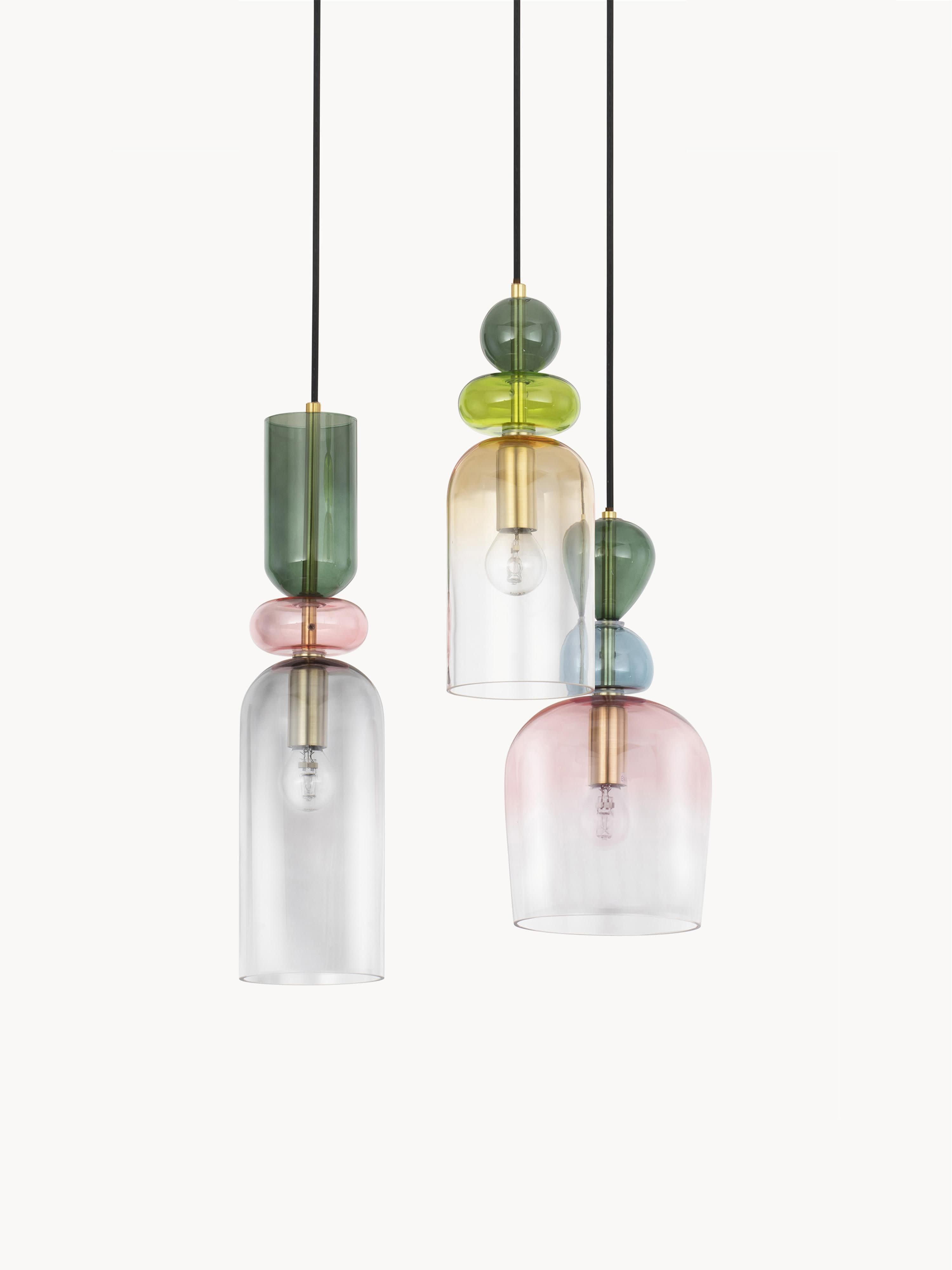 Suspension grappe Fenrir - Doré, multicolore