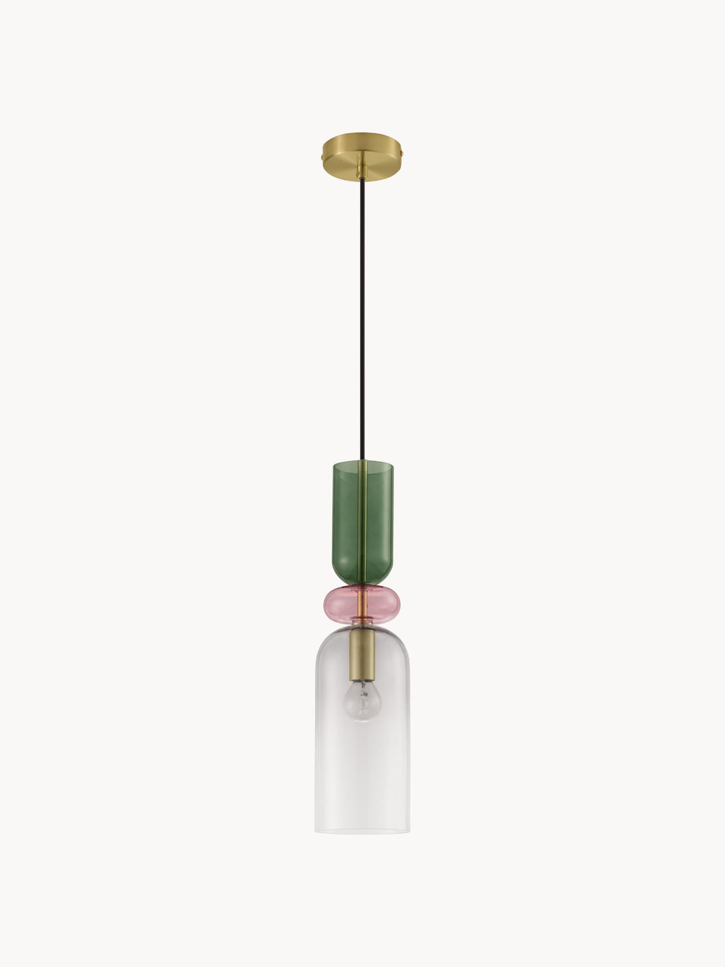 Petite suspension Fenrir - Doré, transparent, rose, vert