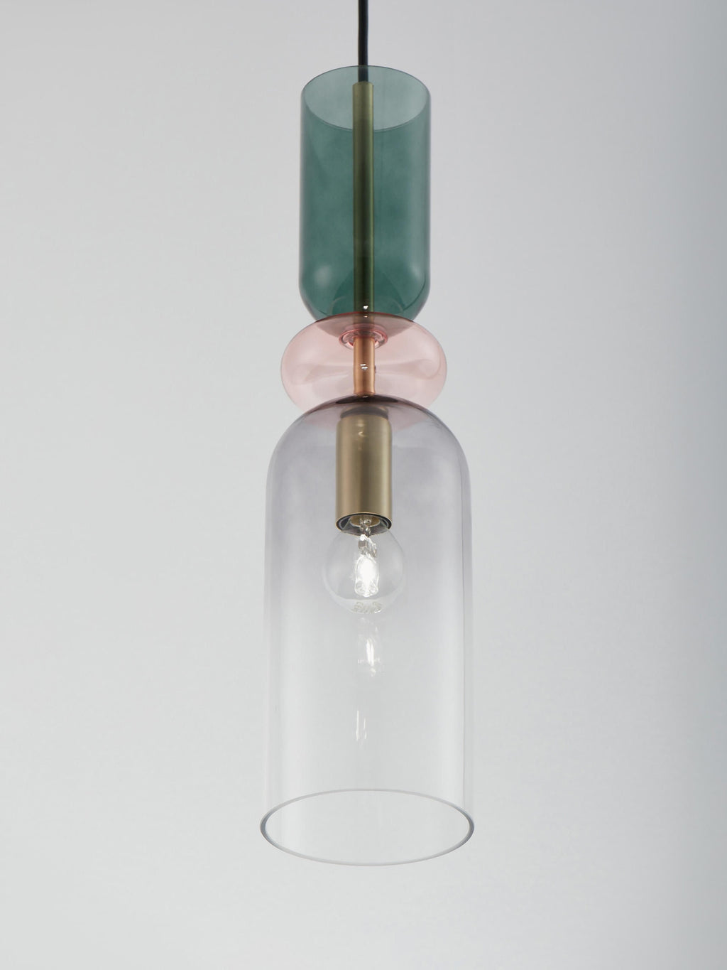 Petite suspension Fenrir - Doré, transparent, rose, vert