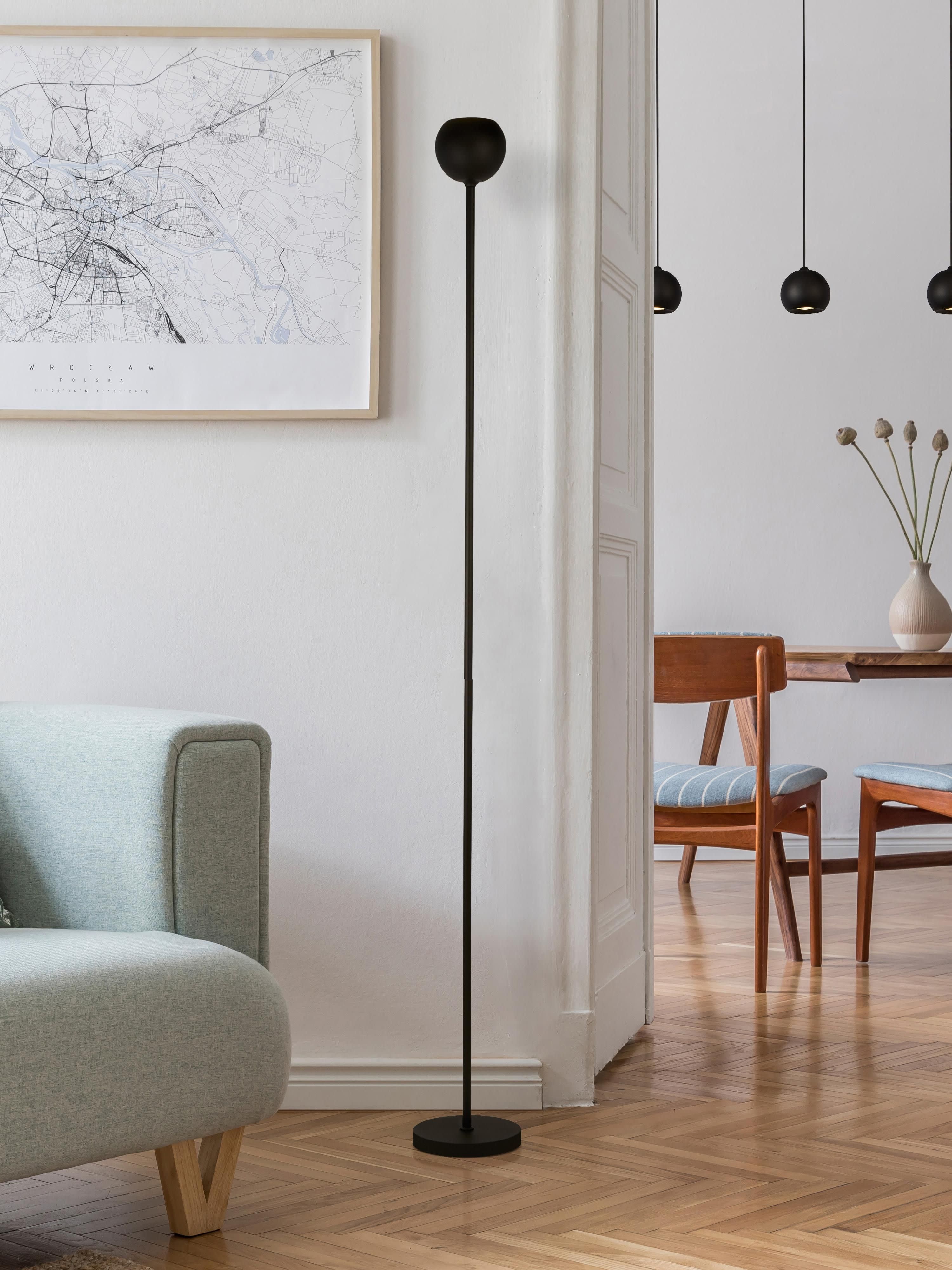 Grand lampadaire Niels - Noir