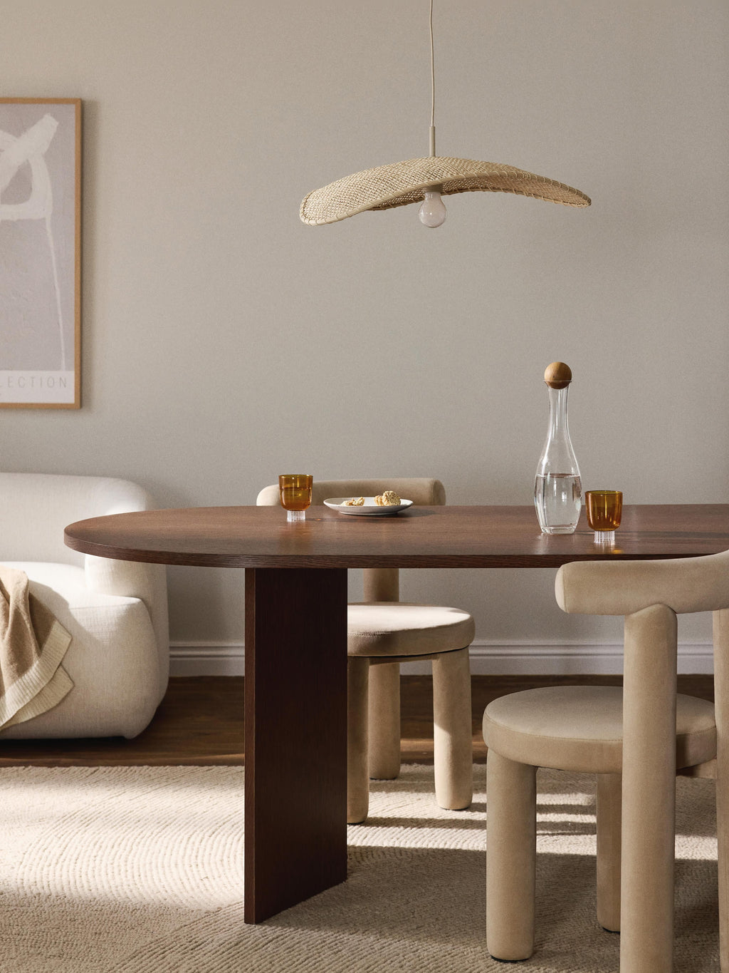 Suspension en rotin Tobbe - Beige