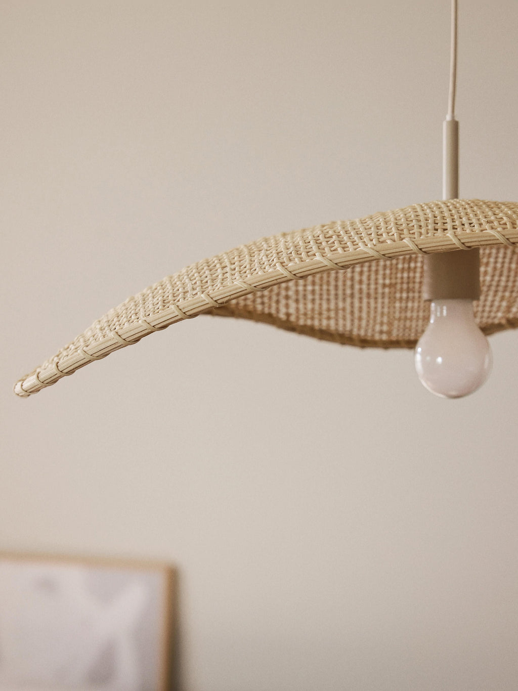 Suspension en rotin Tobbe - Beige