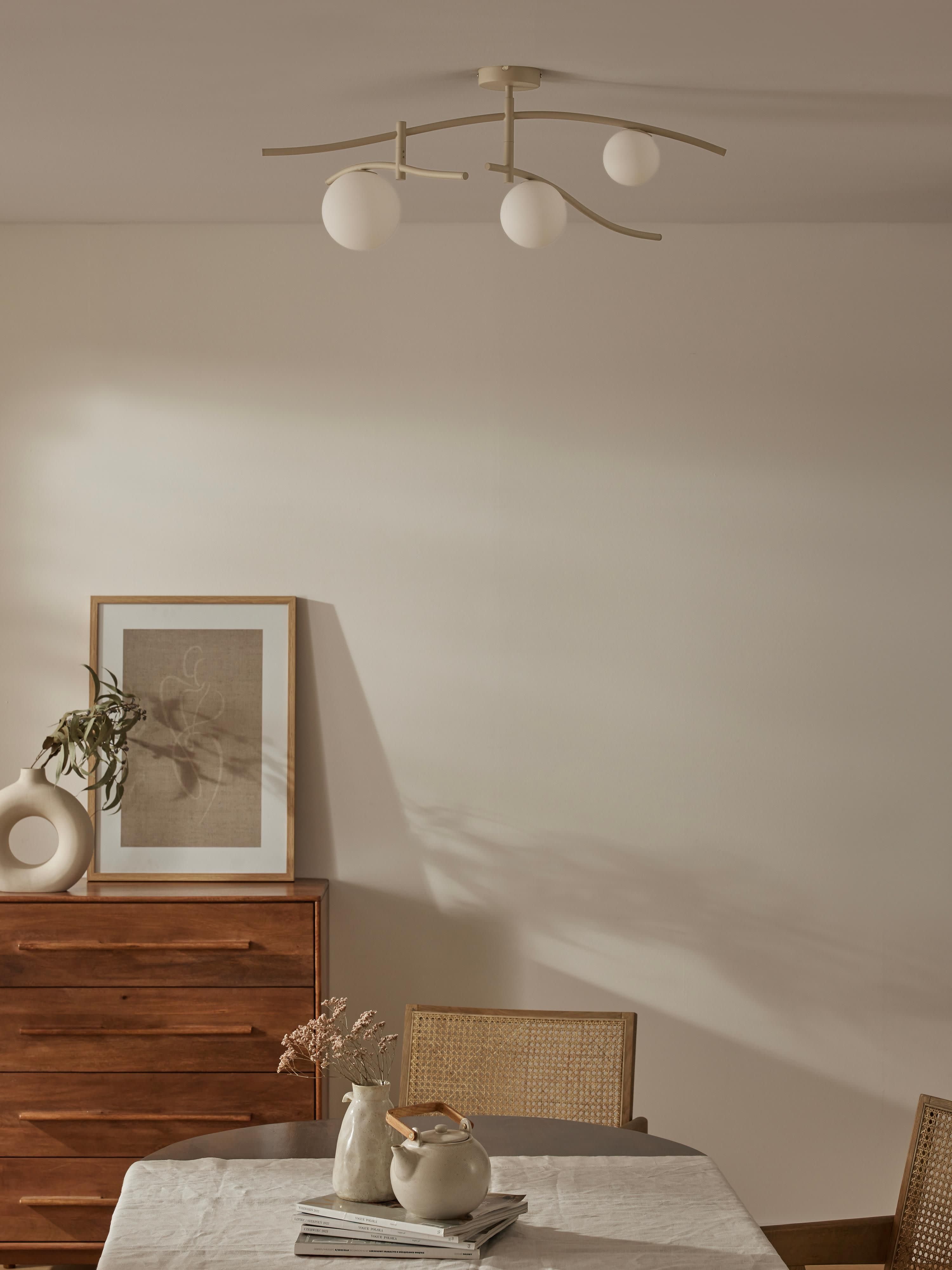 Grand plafonnier Brant - Beige clair