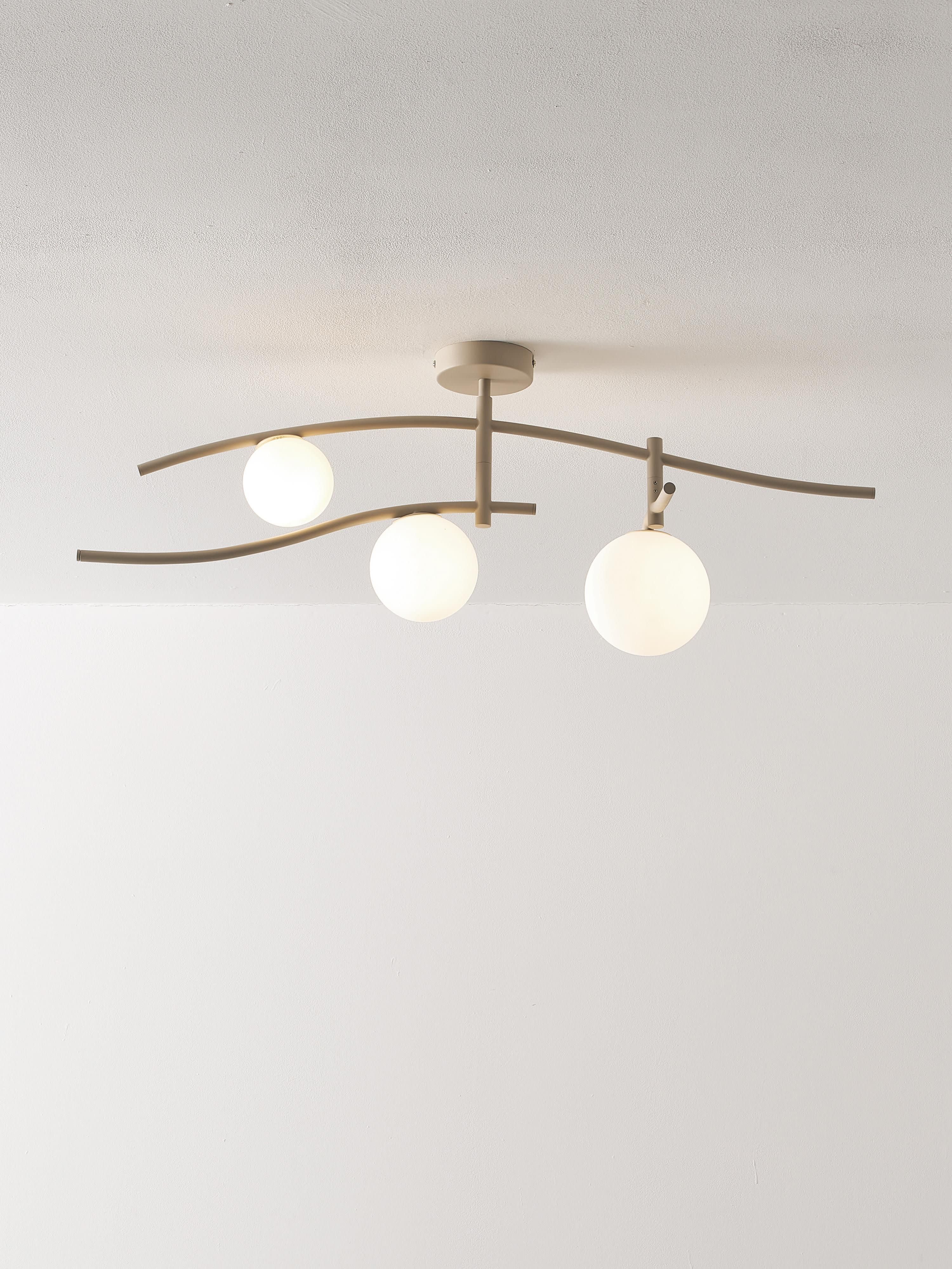 Grand plafonnier Brant - Beige clair