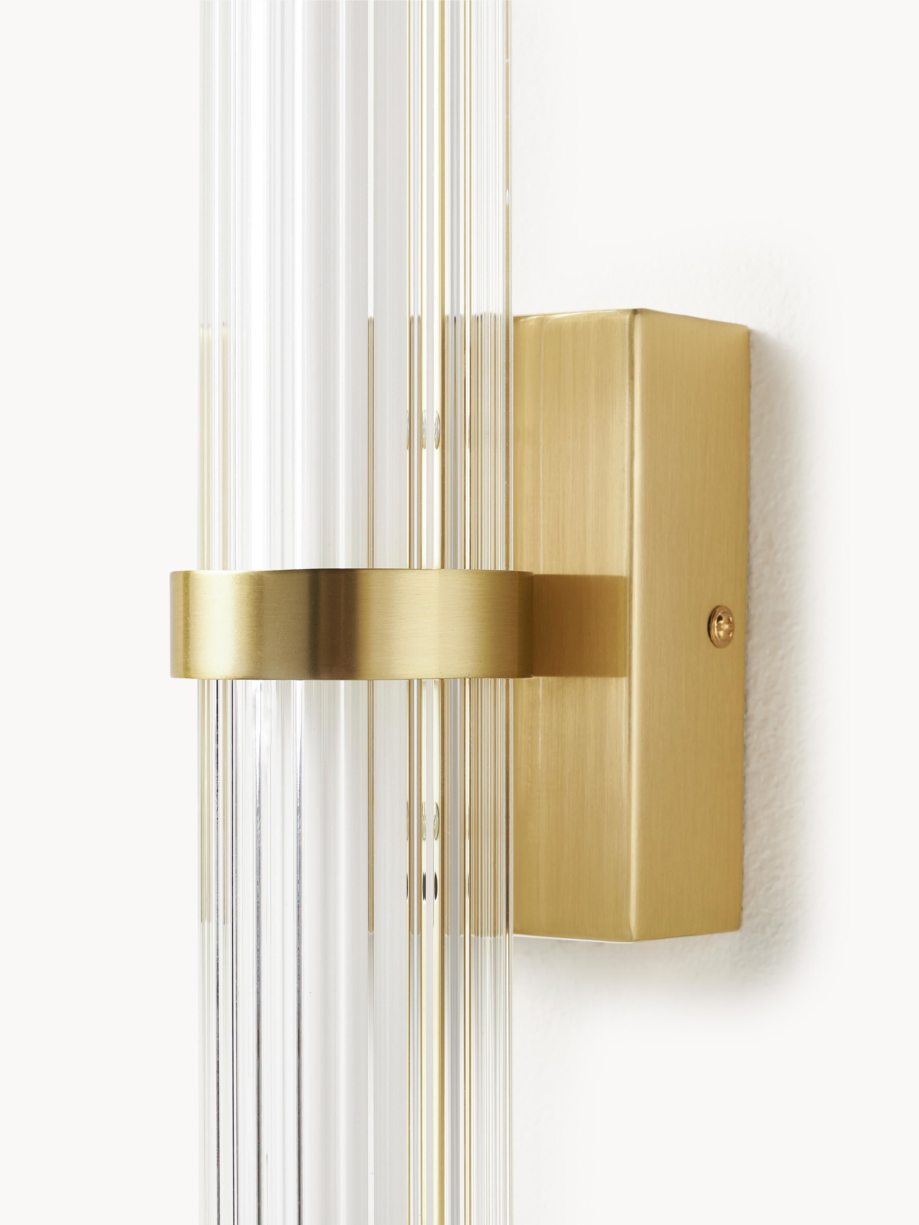 Applique murale LED Hagbart - Transparent, doré