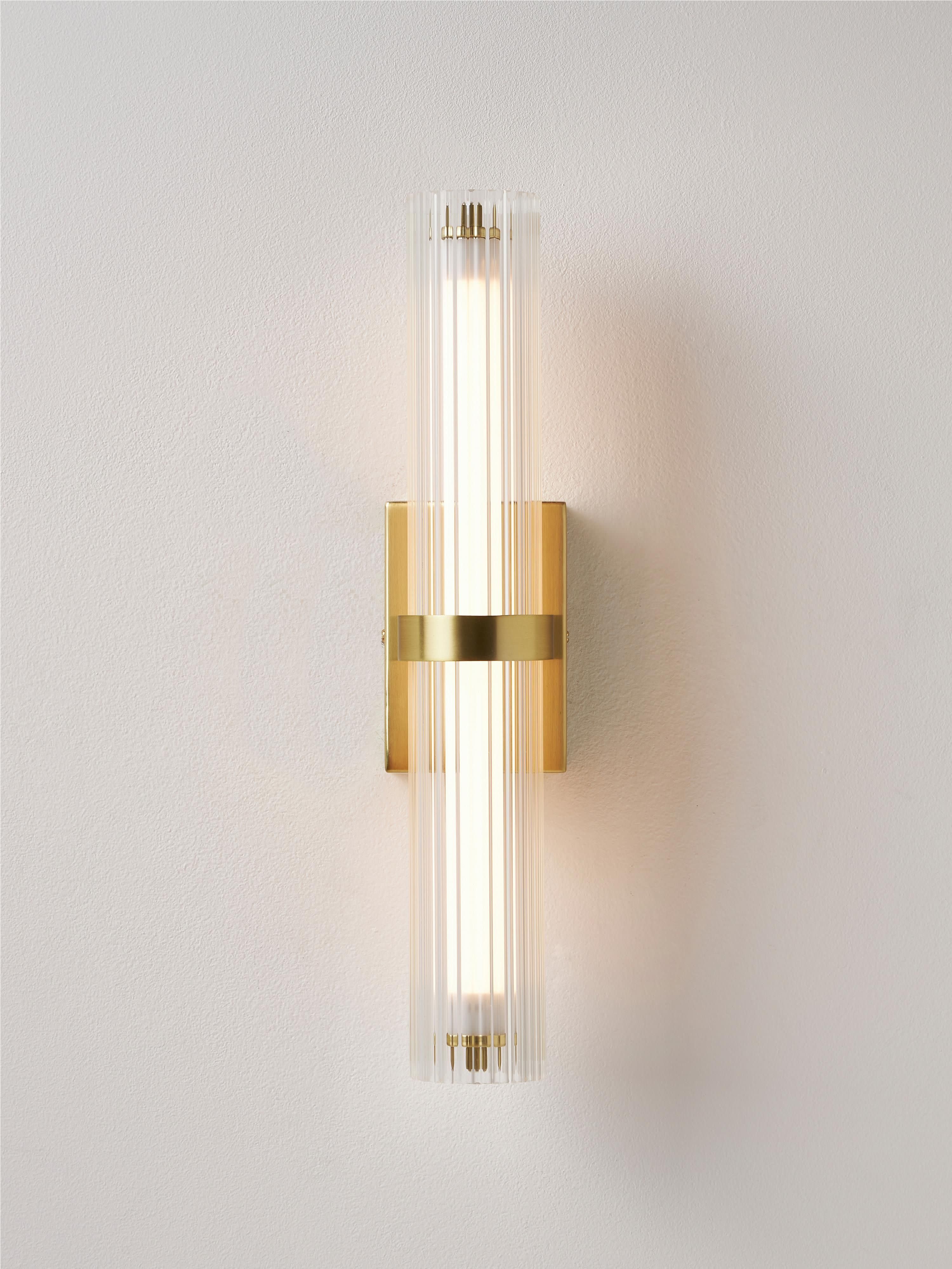 Applique murale LED Hagbart - Transparent, doré
