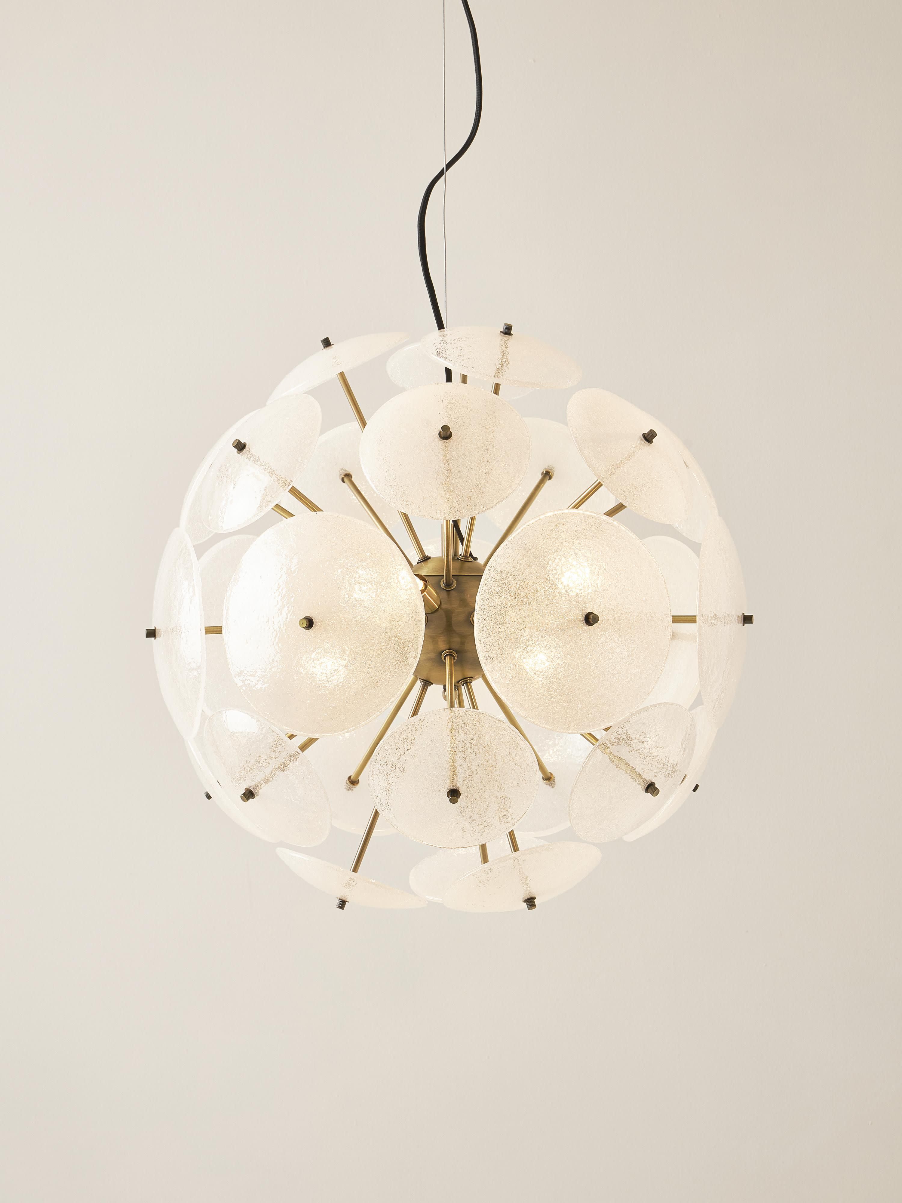 Suspension de verre Valdi - Doré, translucide