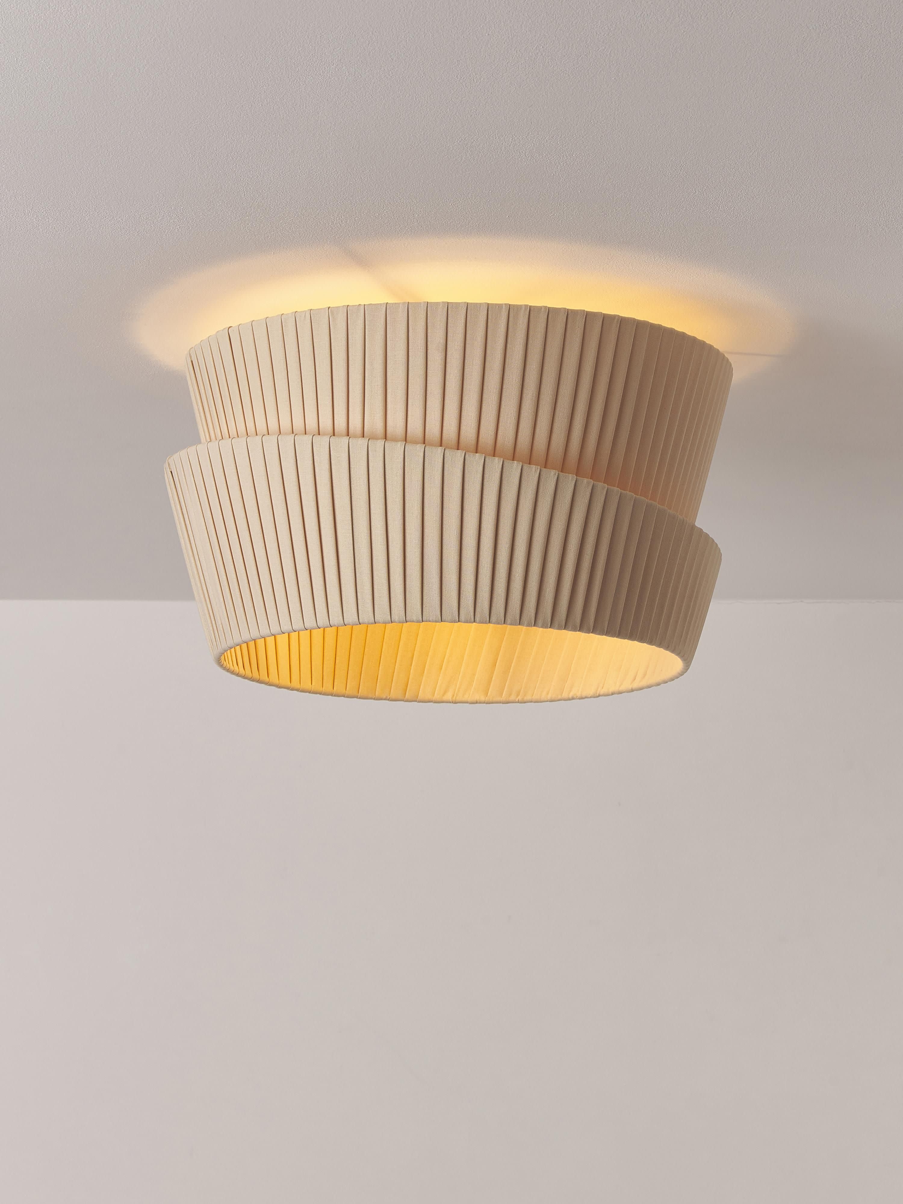 Plafonnier avec abat-jour asymétrique Elfrad - Beige