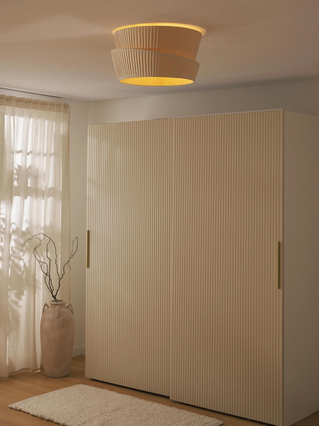 Plafonnier avec abat-jour asymétrique Elfrad - Beige
