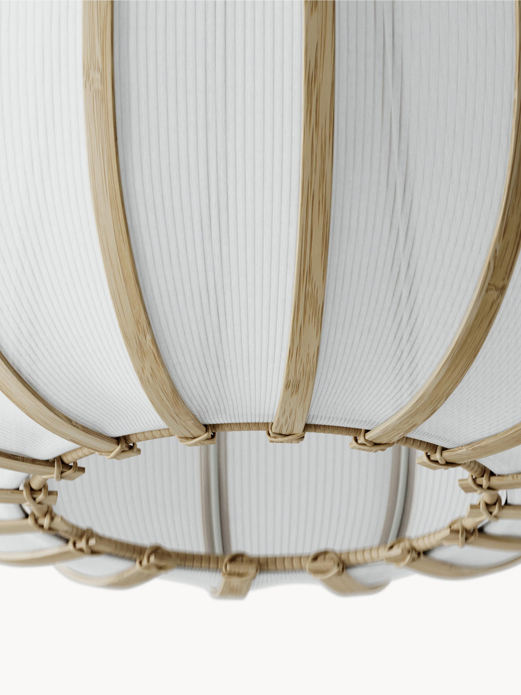 Suspension en bambou Murdoch - Blanc, bois clair