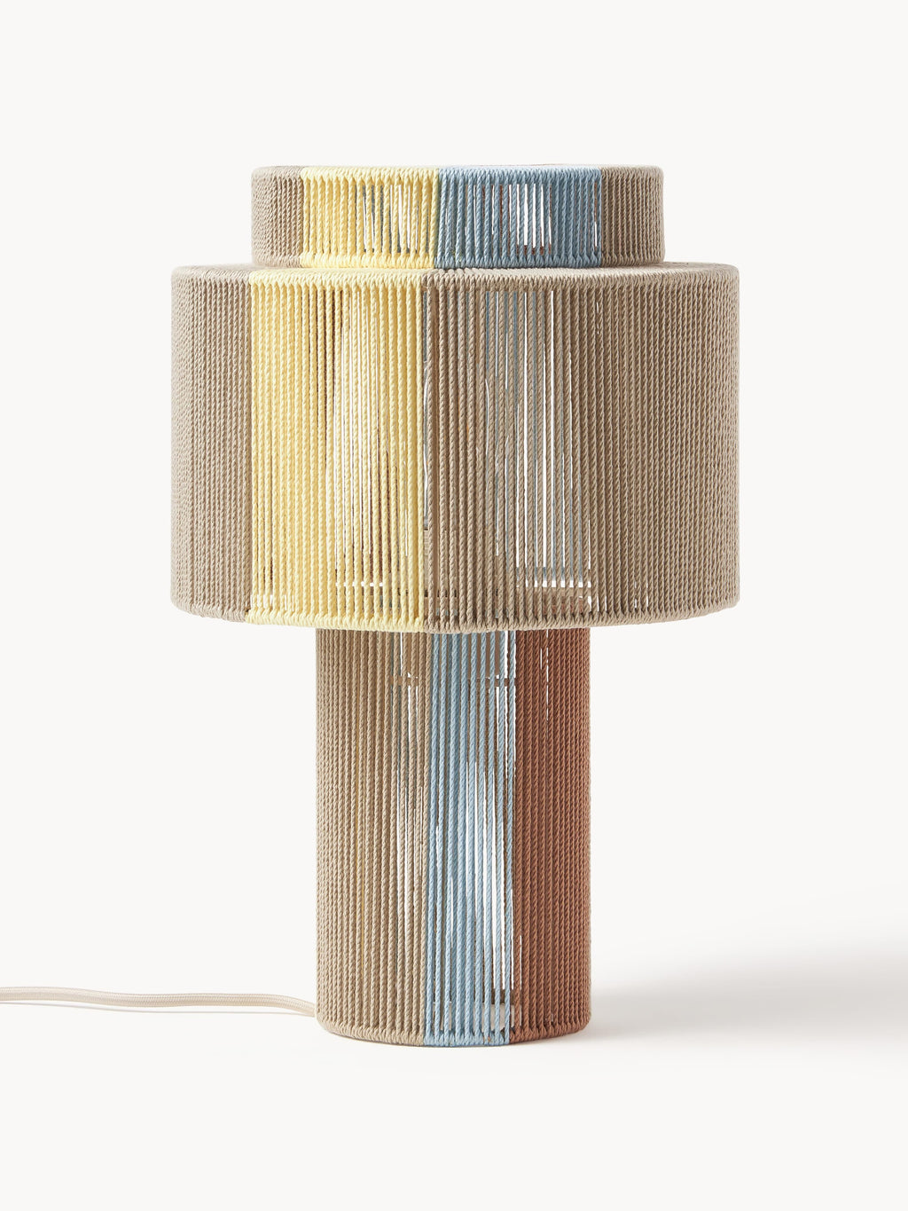 Lampe à poser en fils de lin Matias - Multicolore