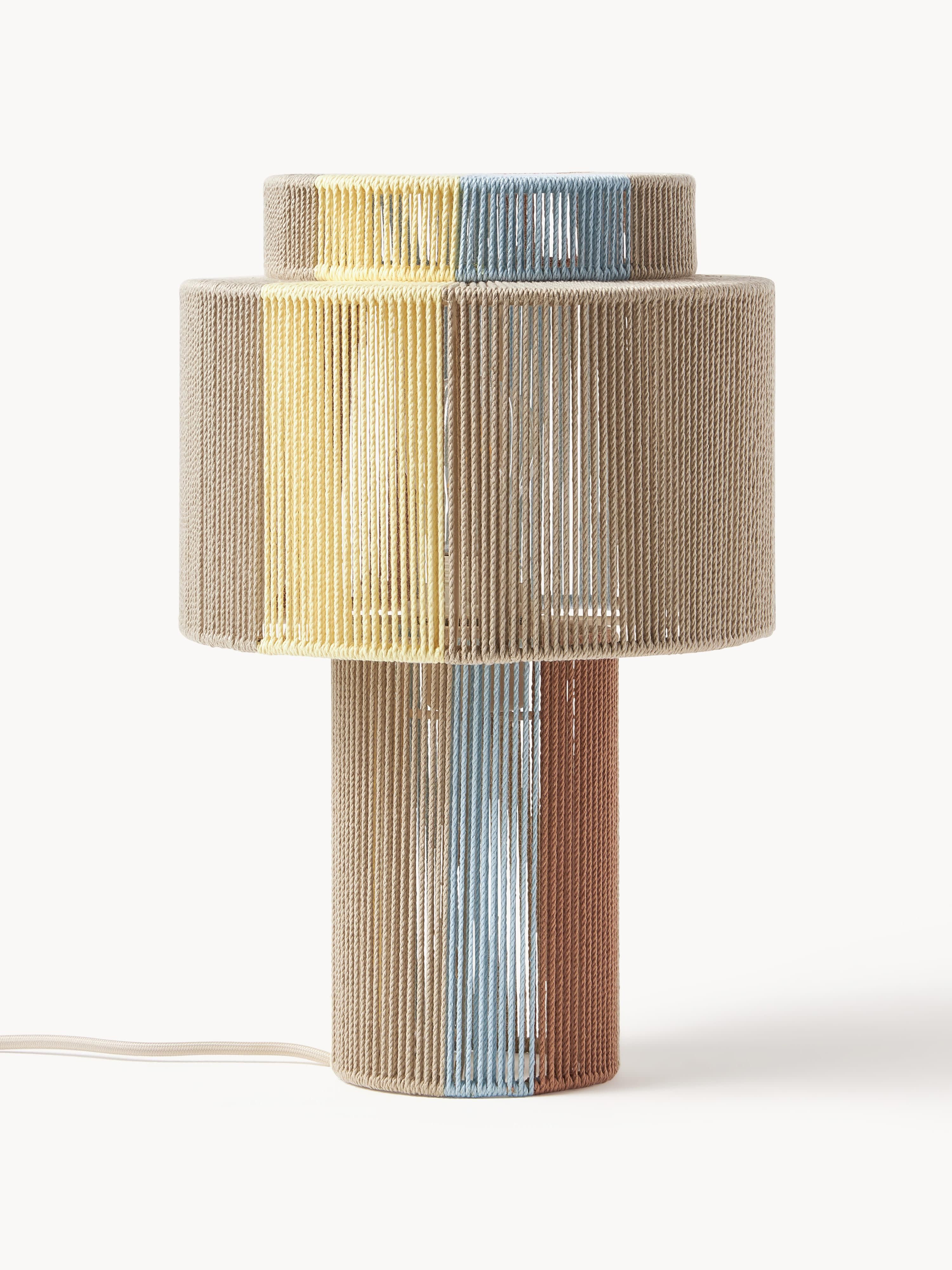 Lampe à poser en fils de lin Matias - Multicolore