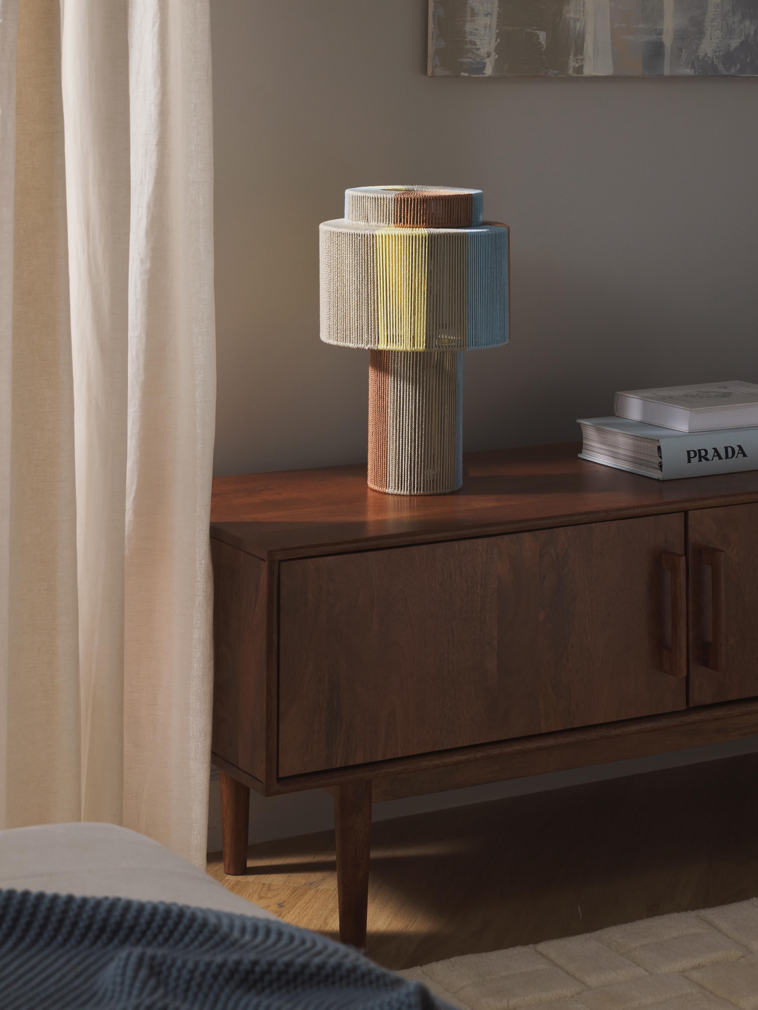 Lampe à poser en fils de lin Matias - Multicolore