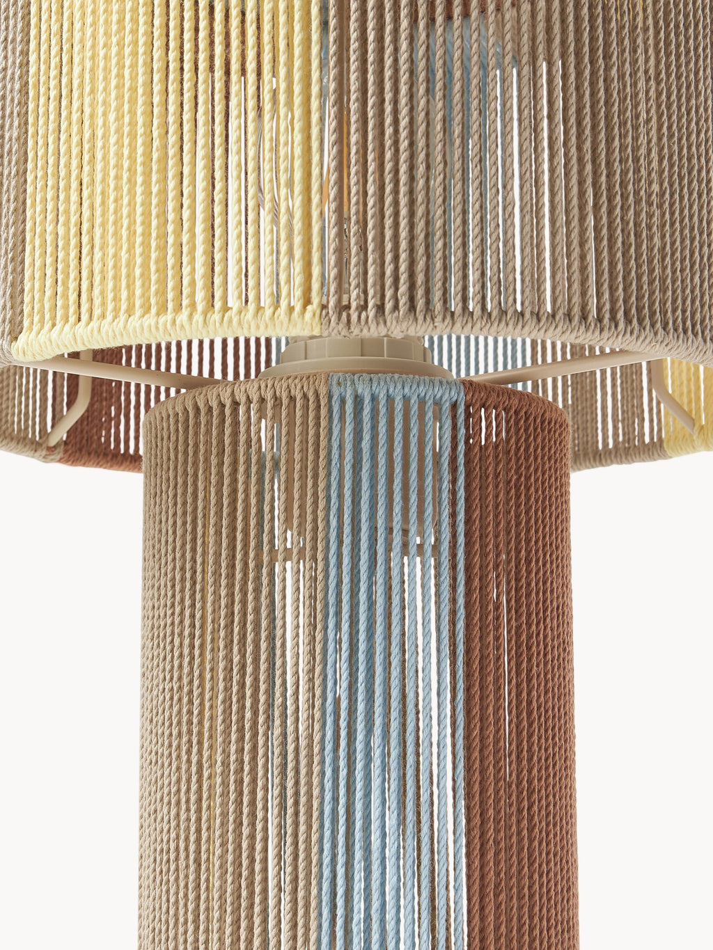 Lampe à poser en fils de lin Matias - Multicolore