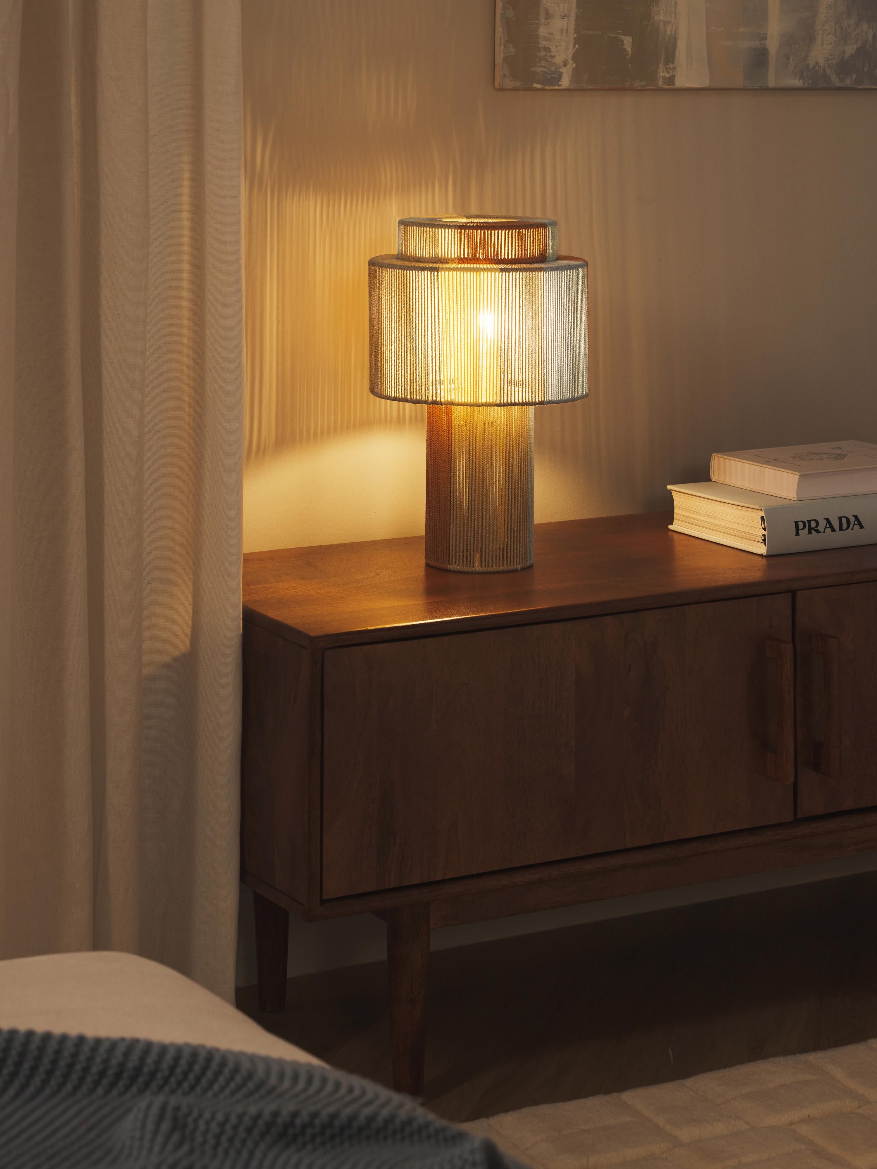 Lampe à poser en fils de lin Matias - Multicolore