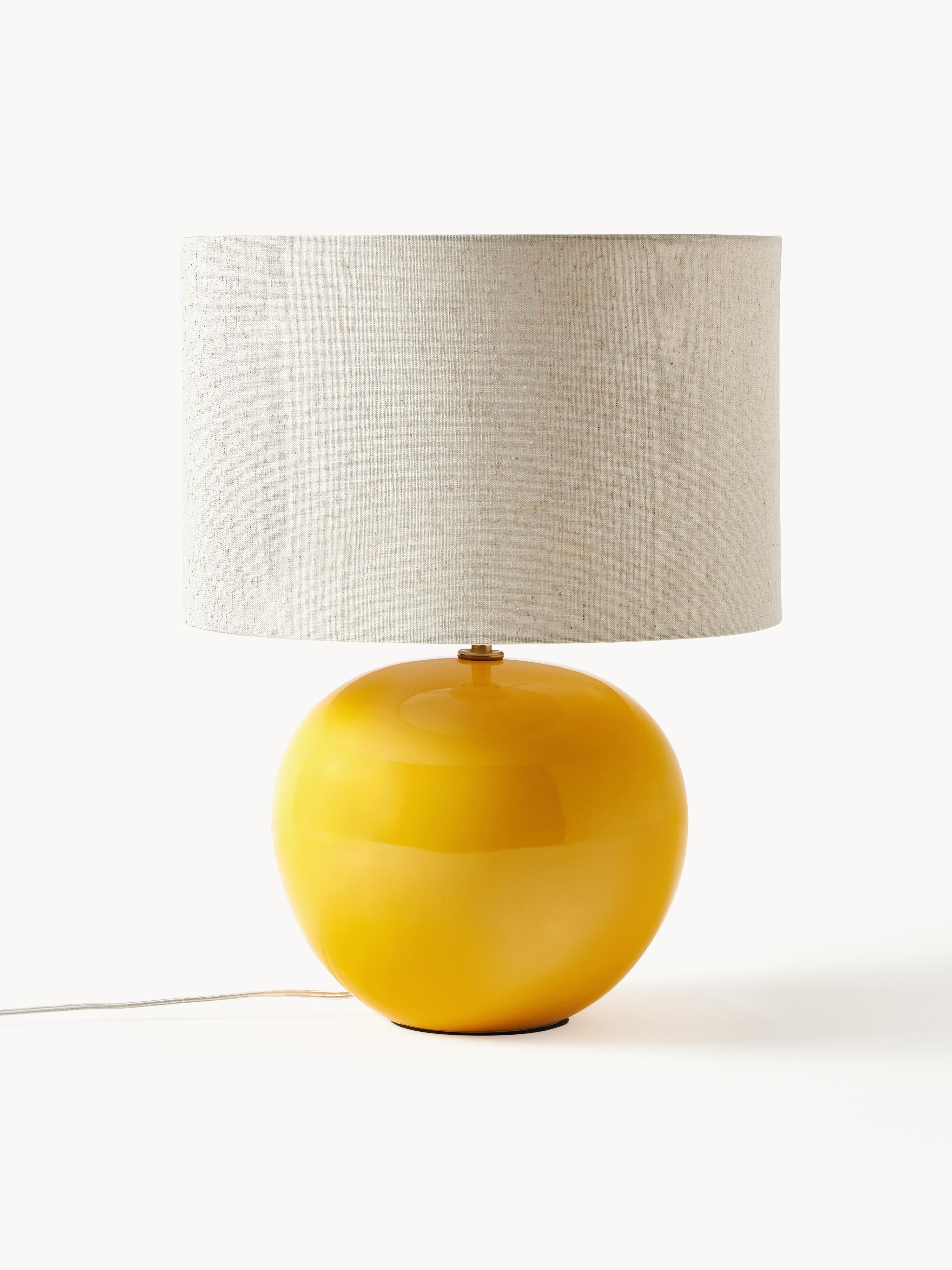 Lampe à poser en céramique Col - Jaune soleil, beige clair
