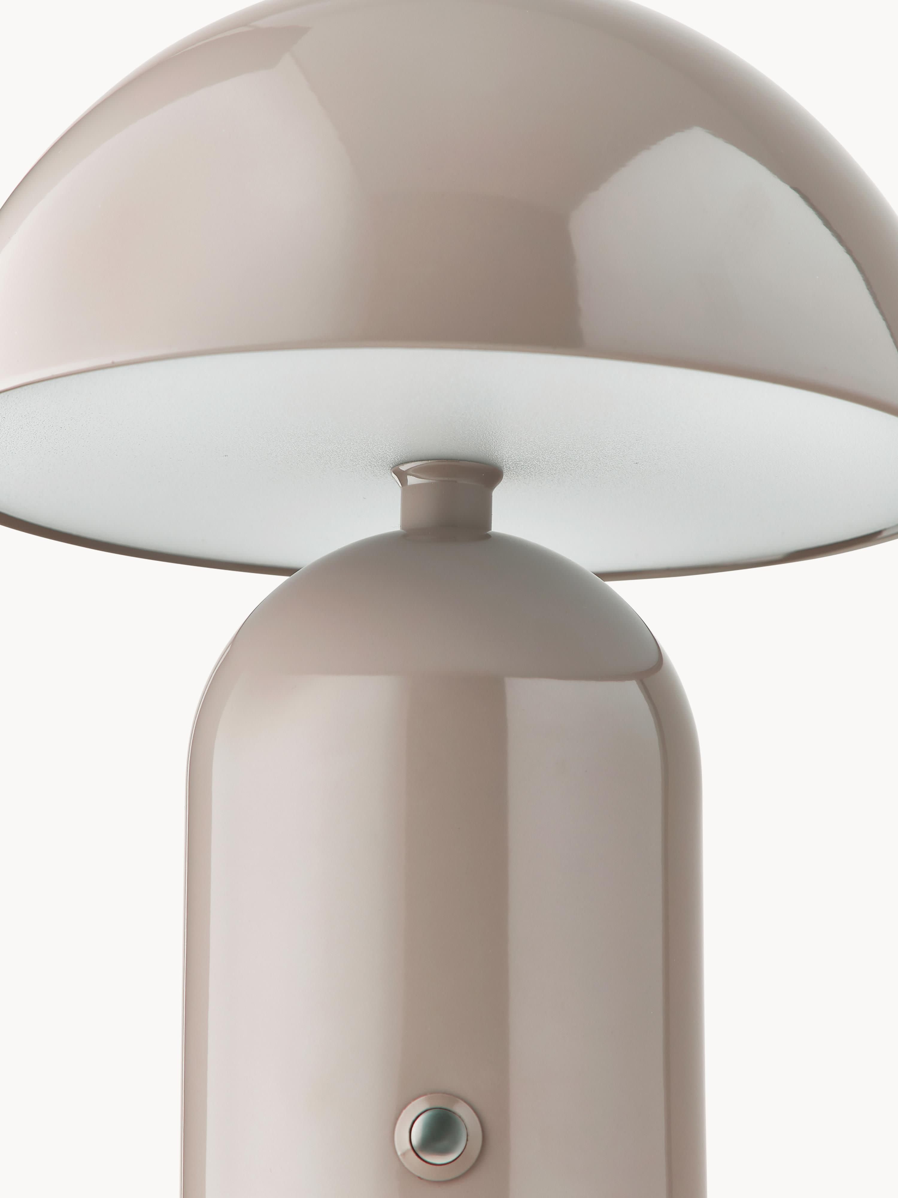 Petite lampe à poser LED mobile Elmo, intensité ajustable - Taupe, haute brillance