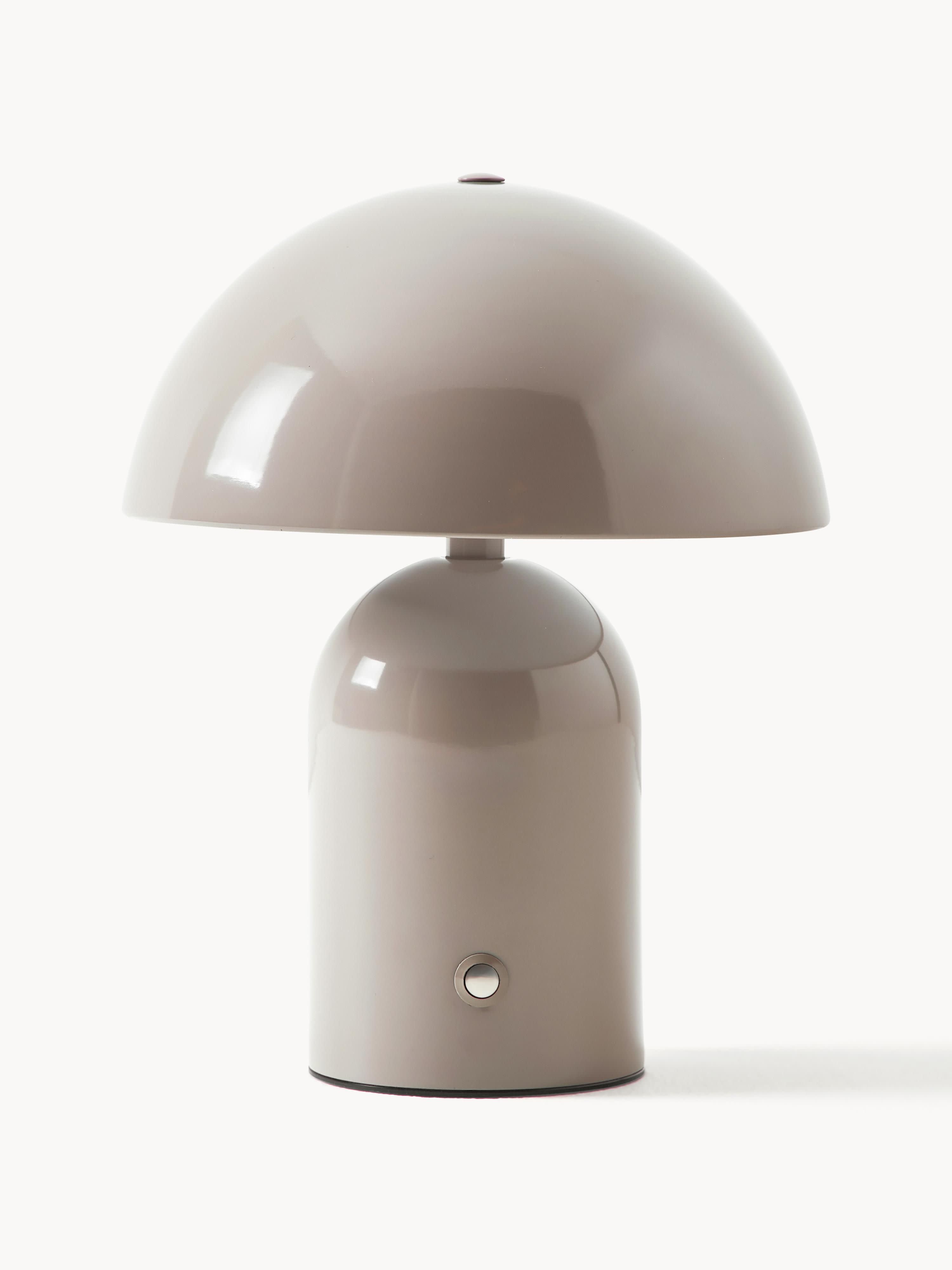Petite lampe à poser LED mobile Elmo, intensité ajustable - Taupe, haute brillance