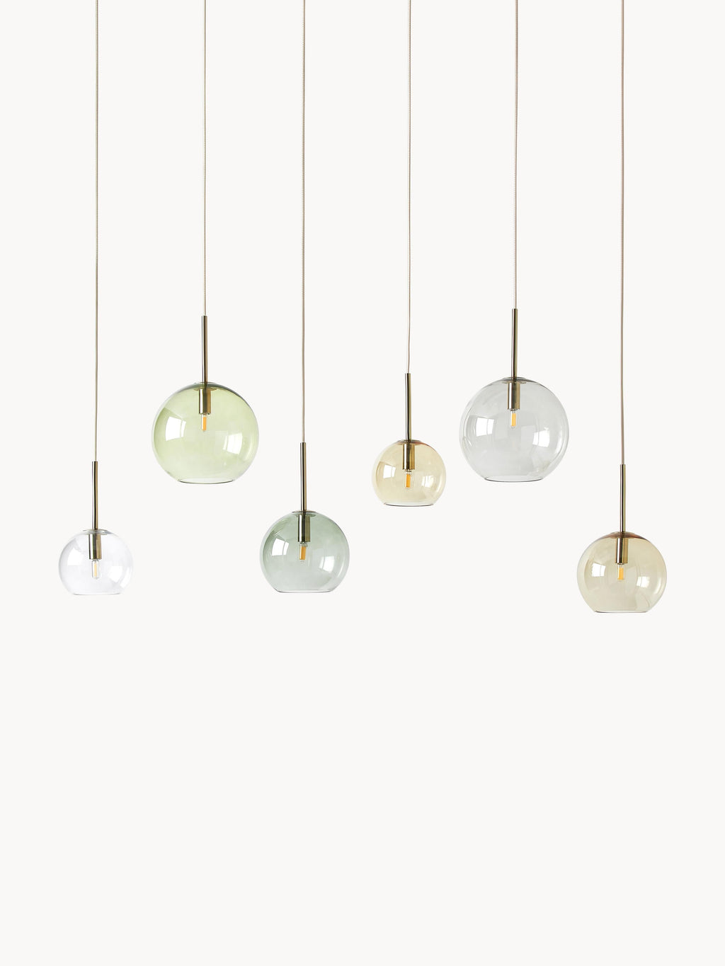 Grande suspension en verre Kjel - Multicolore, transparent