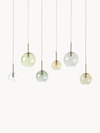 Grande suspension en verre Kjel - Multicolore, transparent