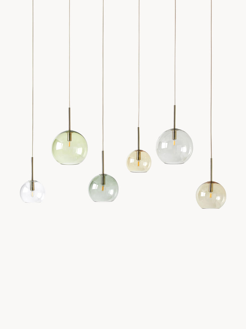 Grande suspension en verre Kjel - Multicolore, transparent