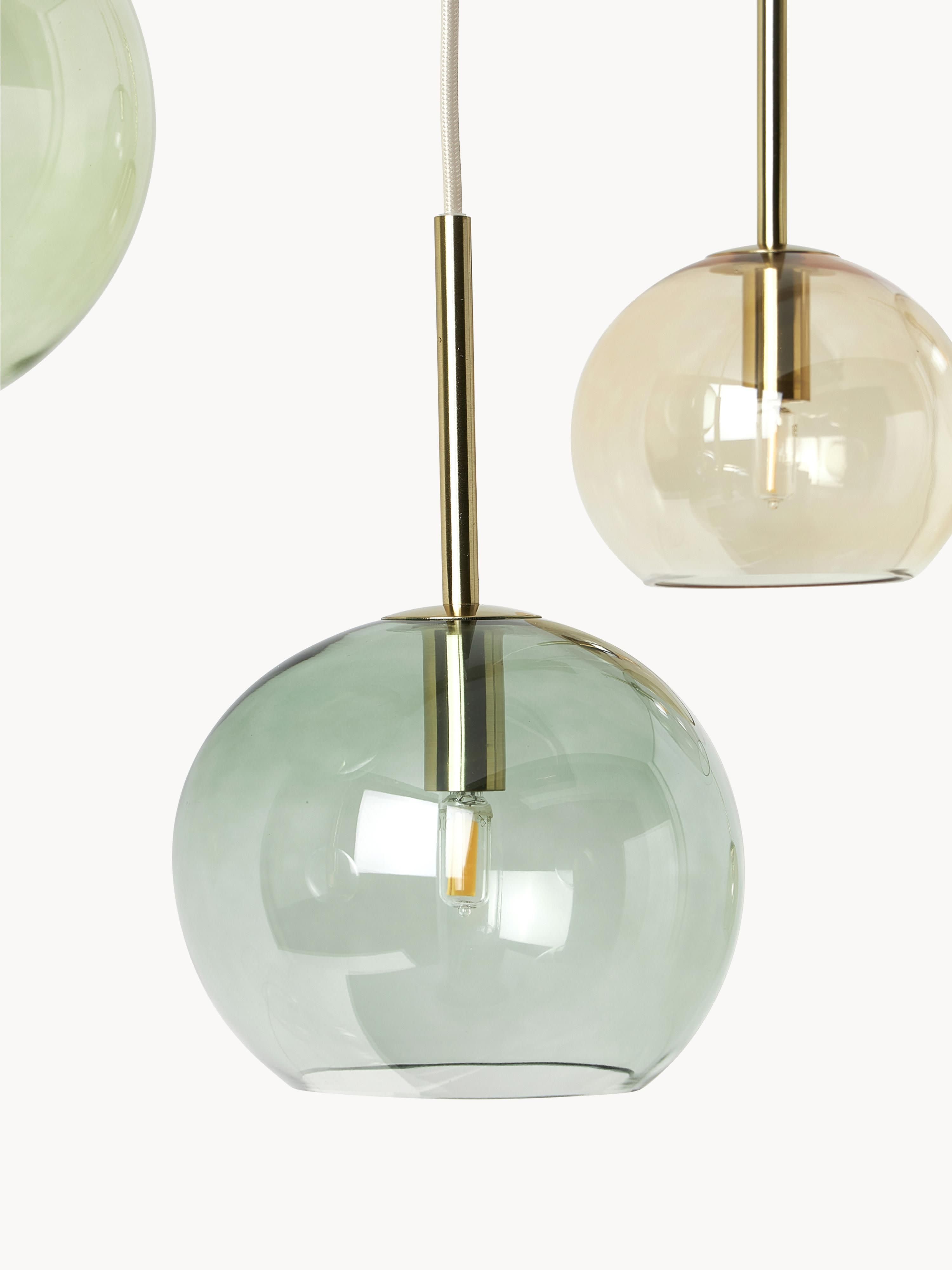 Grande suspension en verre Kjel - Multicolore, transparent