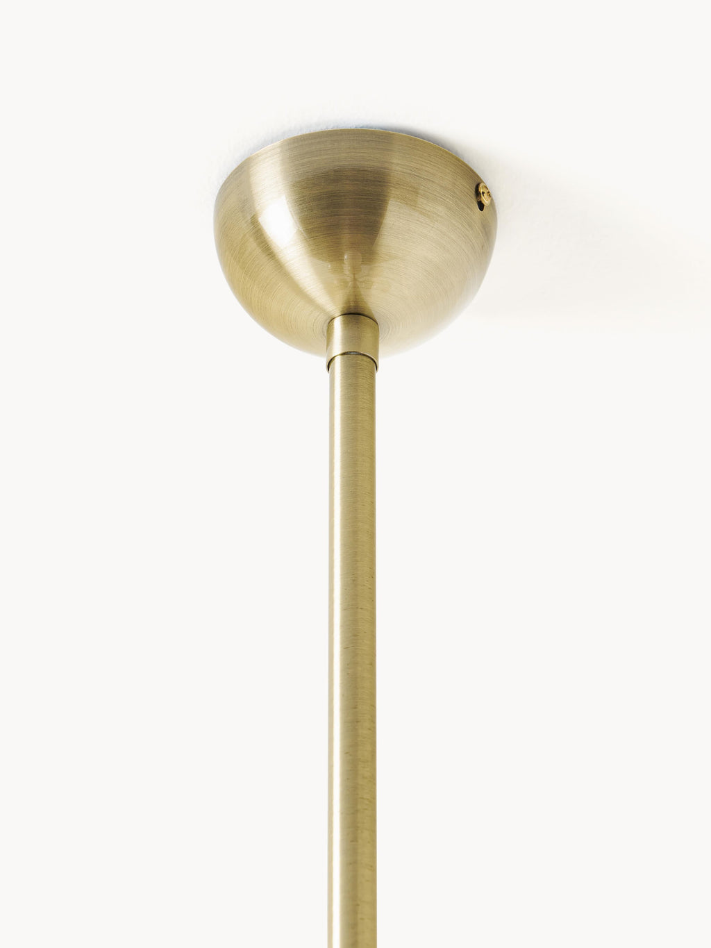 Grande suspension en verre Stigand - Blanc crème, doré
