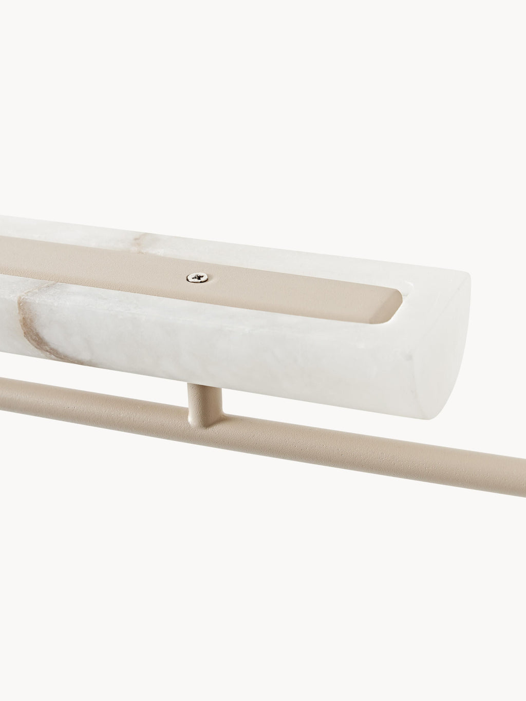 Grande suspension LED en albâtre Ingmund - Albâtre blanc, blanc cassé